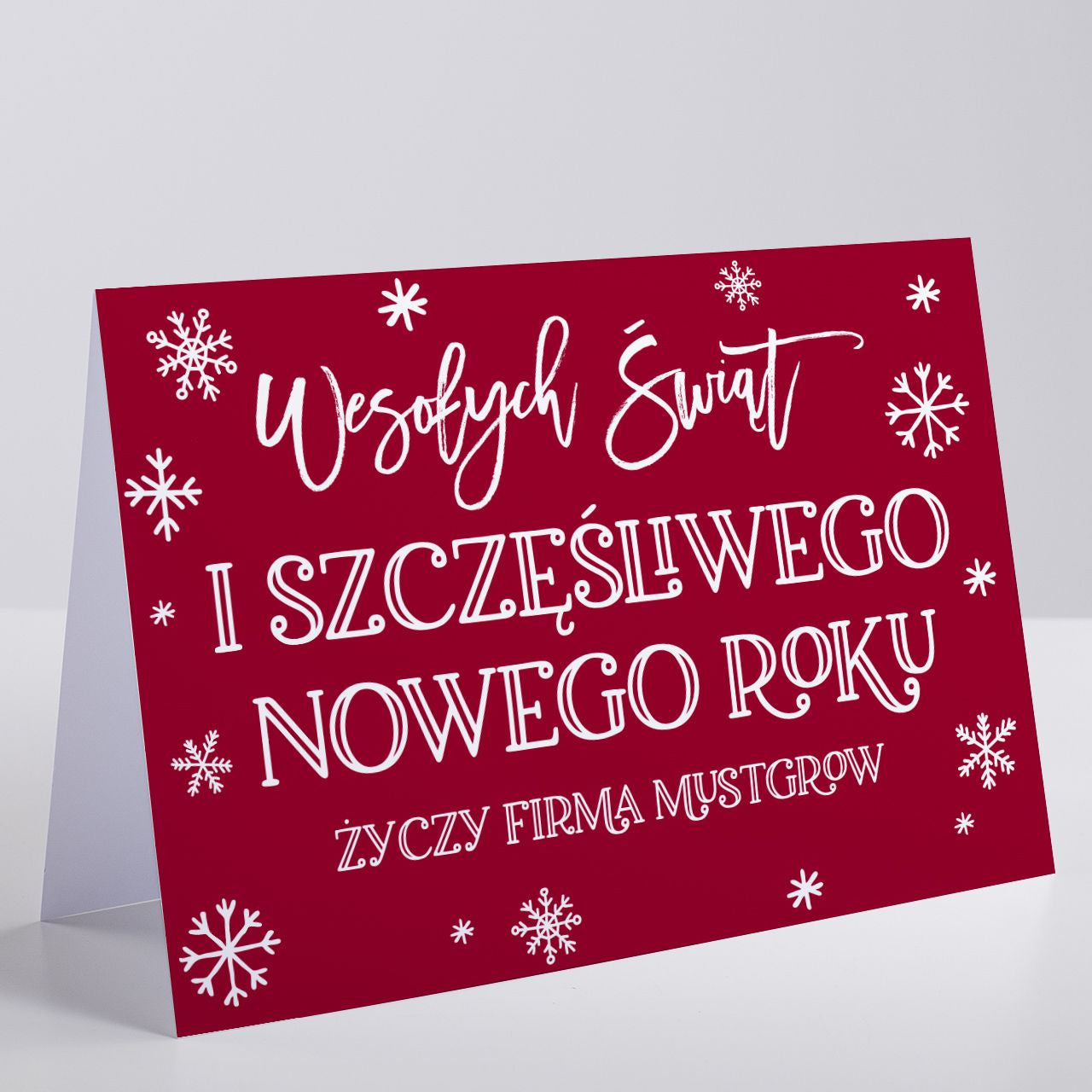 Firmowa kartka świąteczna - personalizowane życzenia