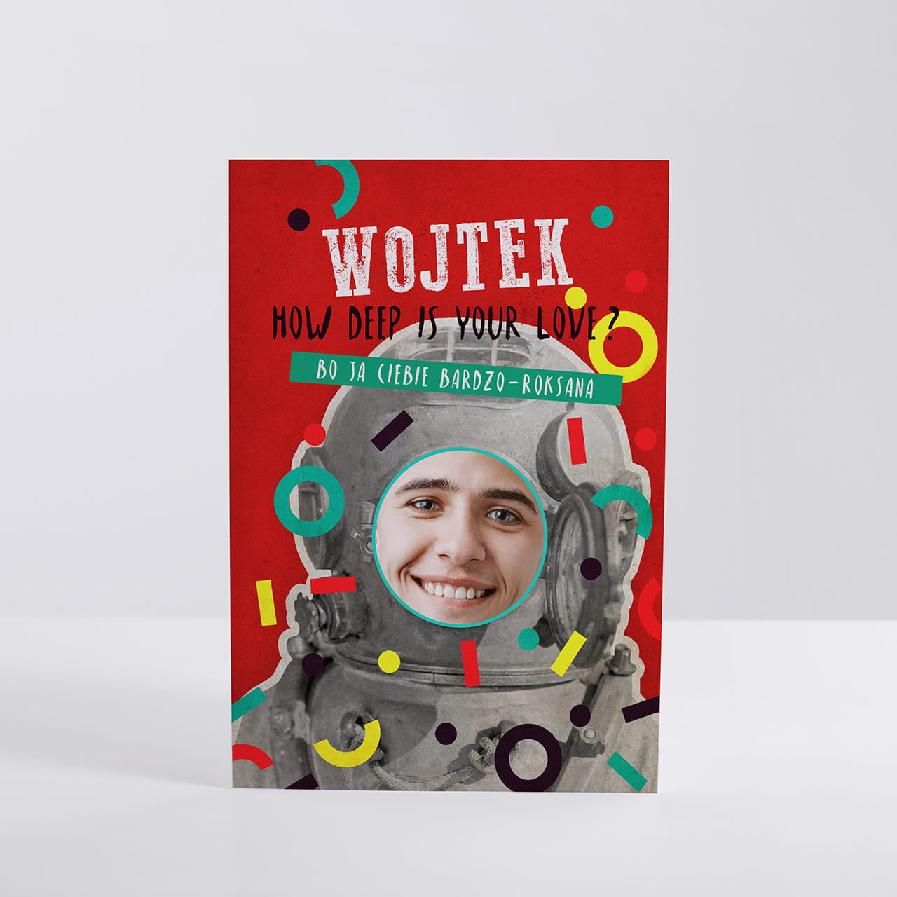 Kartka ze zdjęciem dla chłopaka kartka walentynkowa prezent dla chłopaka na walentynki kartka na walentynki