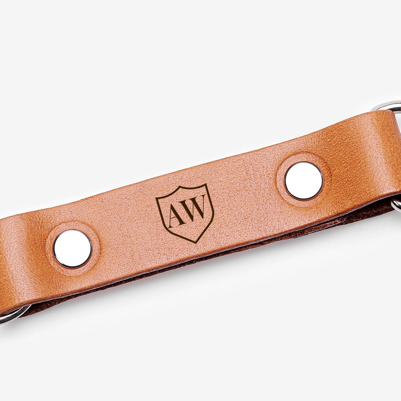 Skórzany brelok grawerowany - elegancki prezent dla niego brelok do kluczy z grawerem prezent dla żołnierza