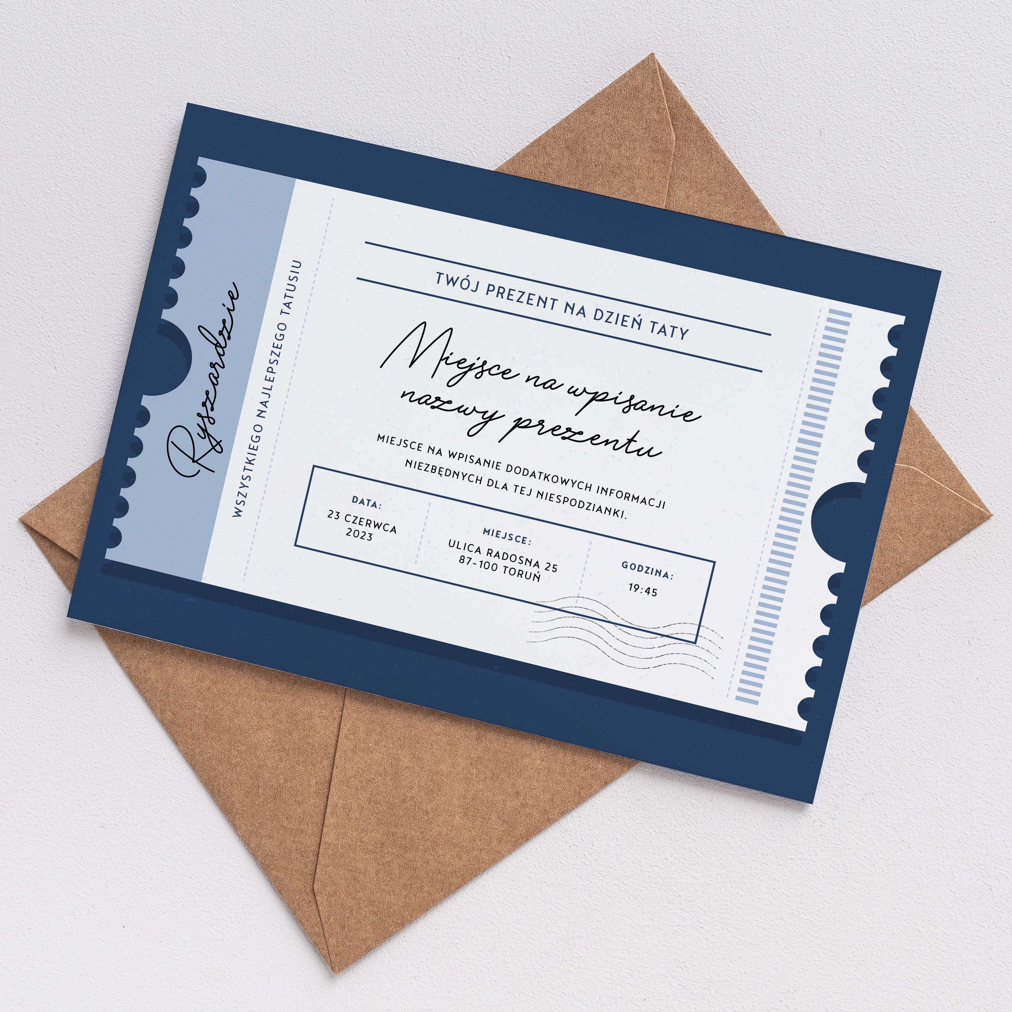 Kartka - voucher na Dzień Ojca