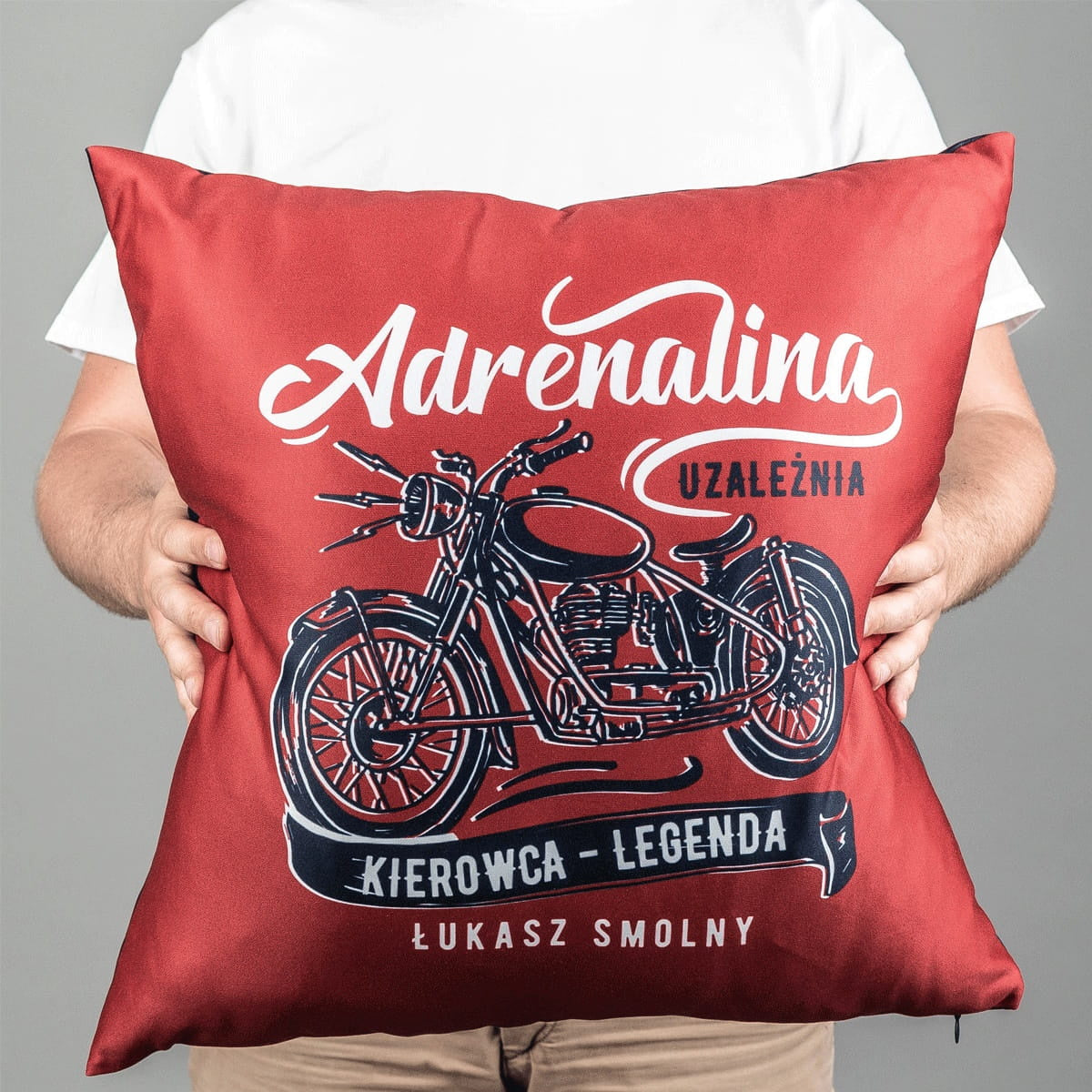 Poduszka z nadrukiem - prezent dla kumpla