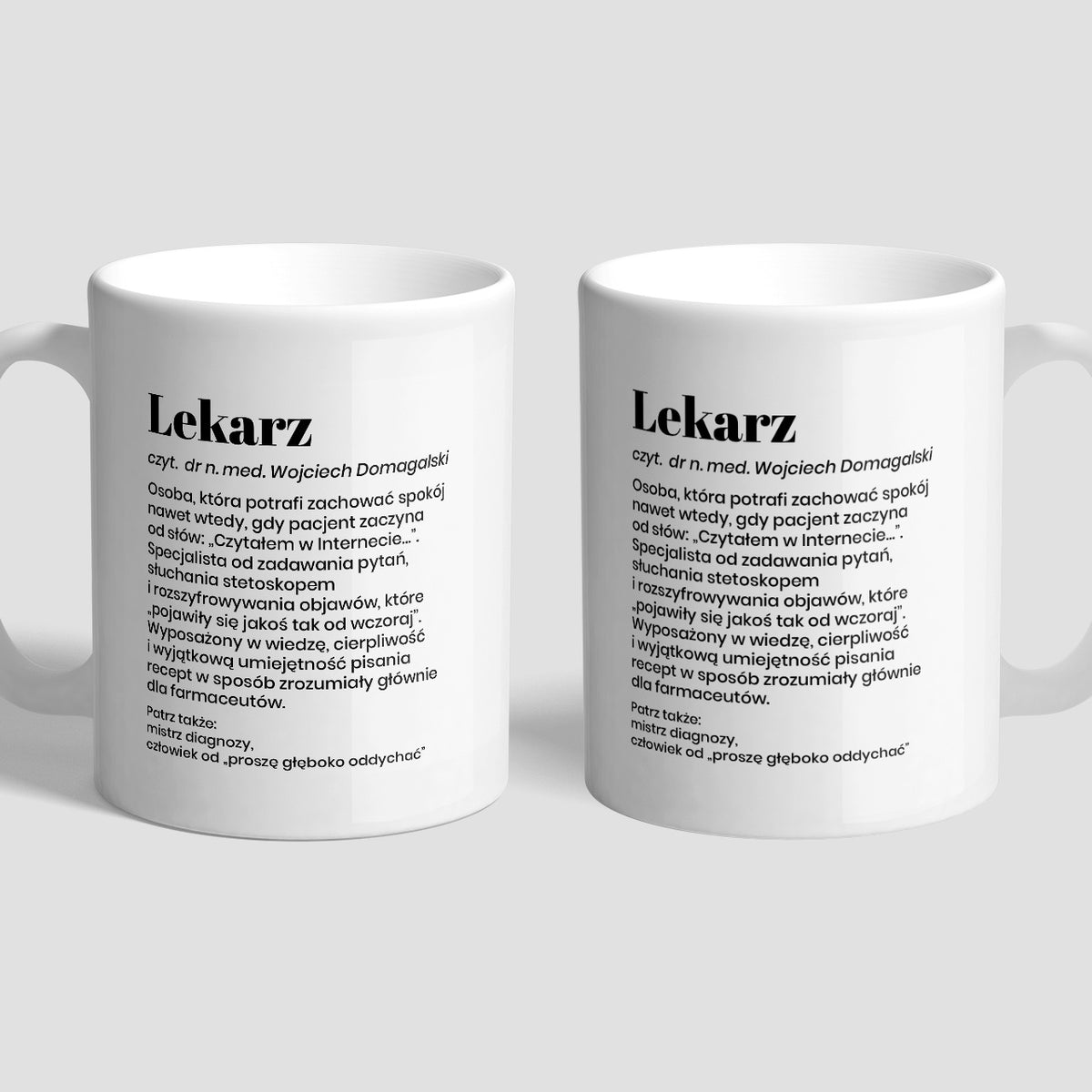 Personalizowany kubek z definicją - prezent dla lekarza