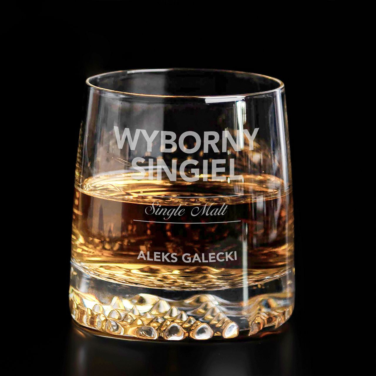 Szklanka do whisky grawerowana - Wyborny singiel - prezent dla mężczyzny