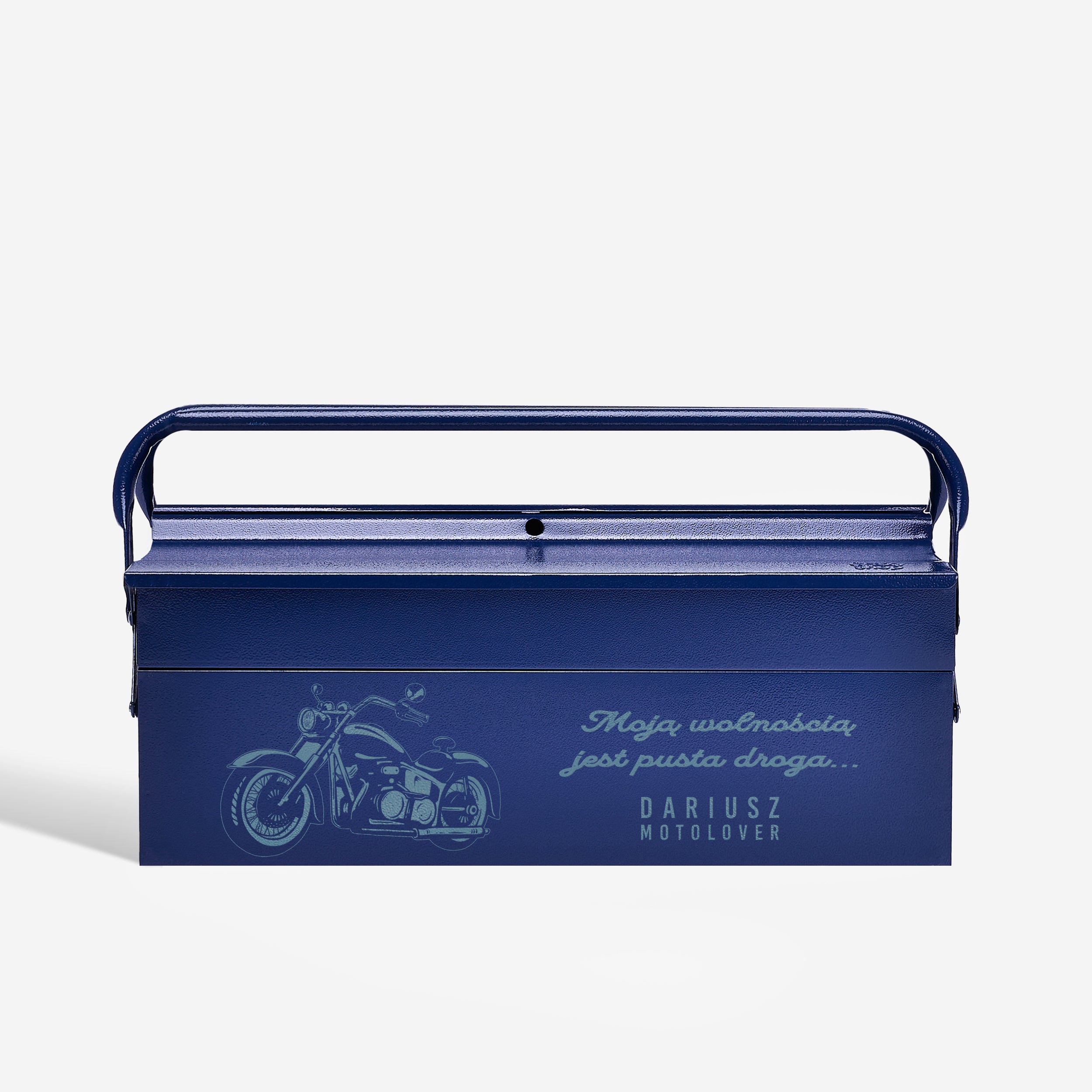 Skrzynka na narzędzia dla motocyklisty prezent dla fana motocykli skrzynka z grawerem