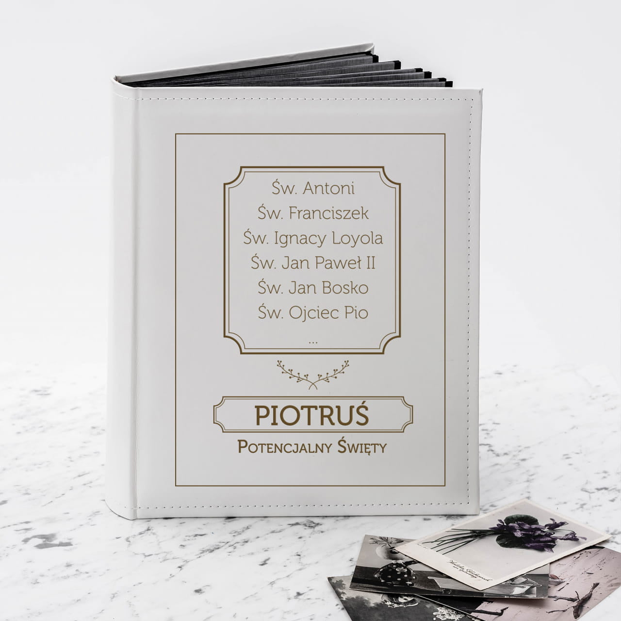 Album z grawerem na Chrzest chłopca prezent na chrzest dla chłopca album na chrzest dla chłopca