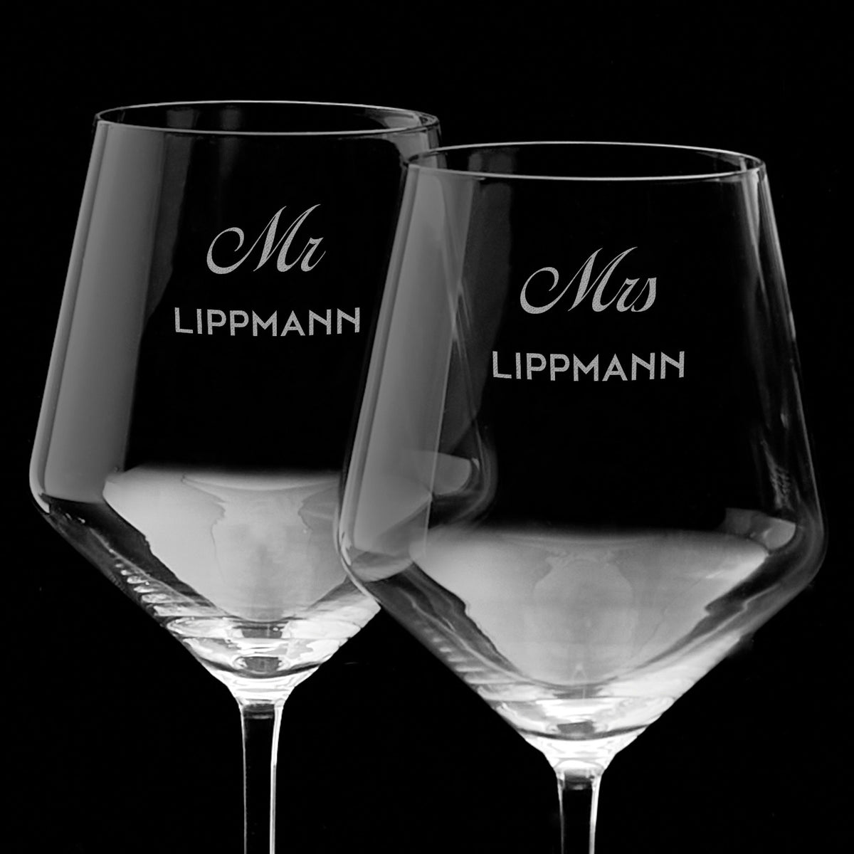 Große Weingläser MR AND MRS Hochzeitsgeschenk zum Hochzeitstag