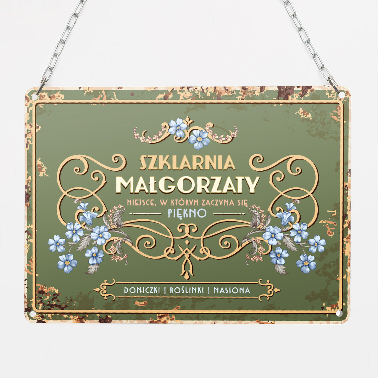 Personalizowana tabliczka dla ogrodnika - szklarnia