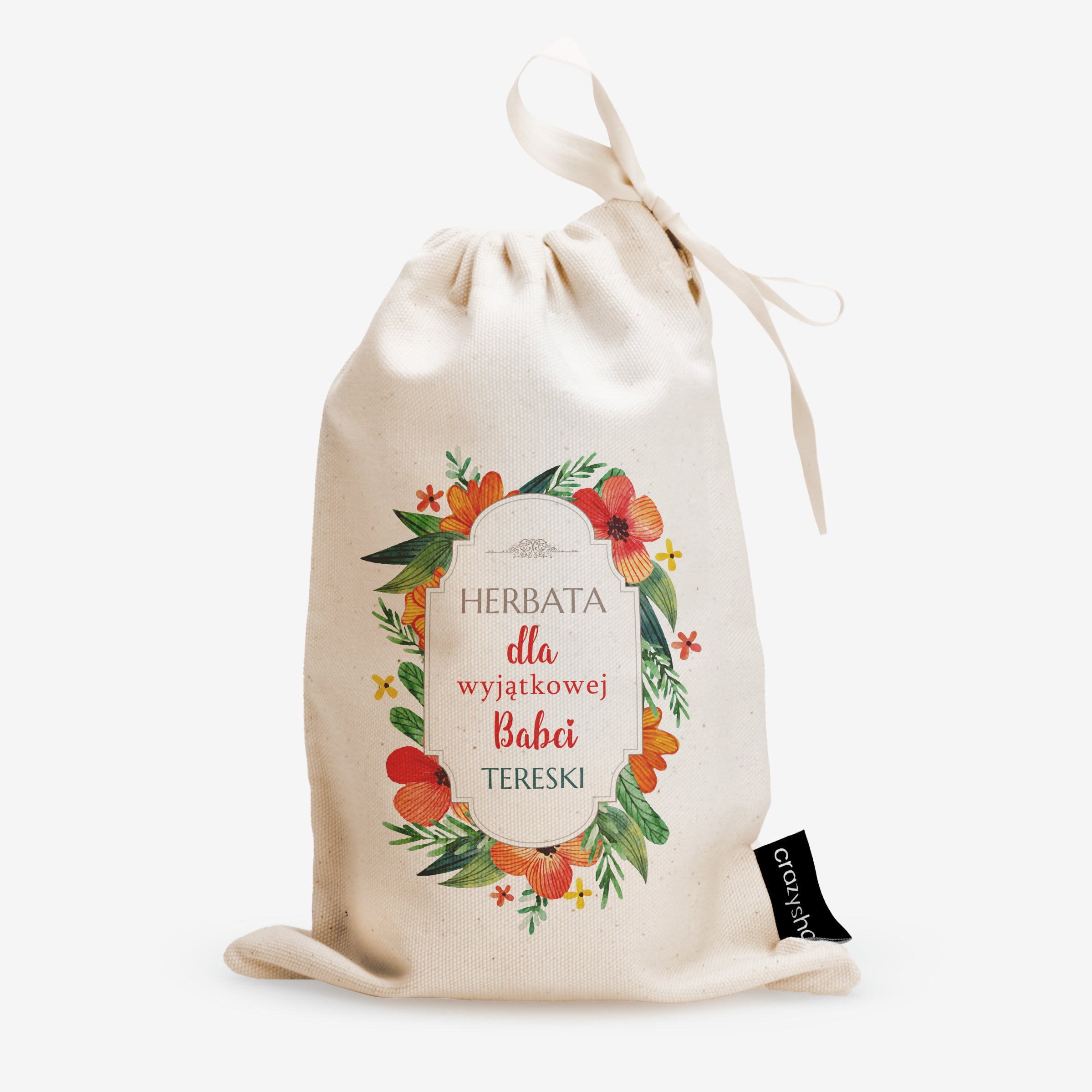 Personalizowany zestaw prezentowy dla babci - miód i herbatka