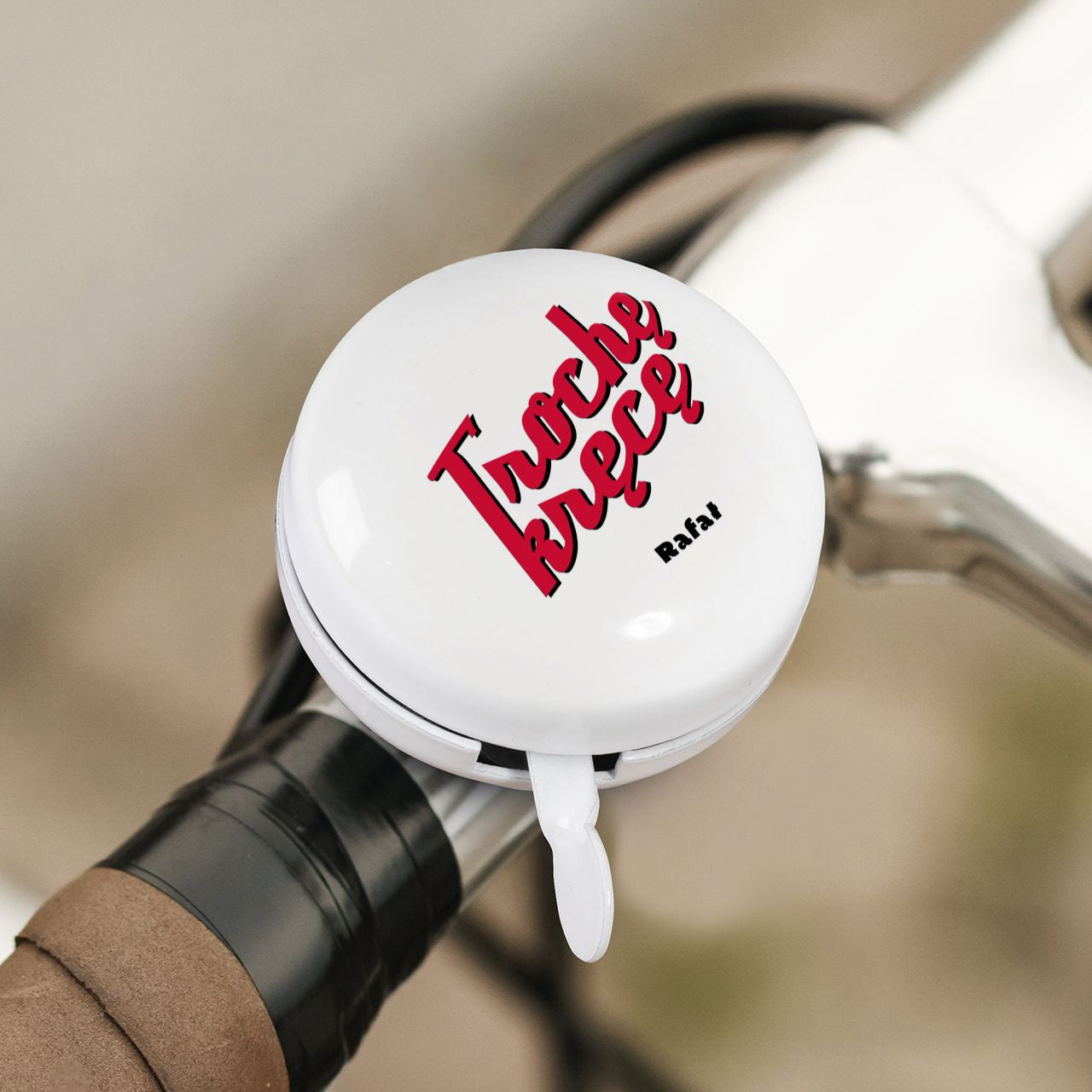 Personalizowany dzwonek rowerowy - trochę kręcę