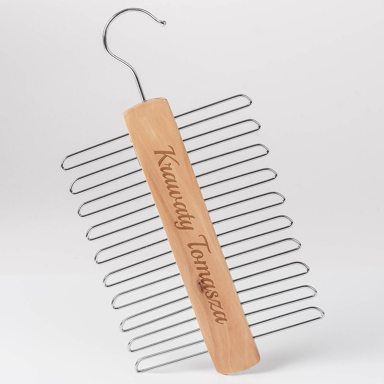 Grawerowany wieszak na krawaty dla męża prezent dla męża wieszak do krawatów wieszak z grawerem