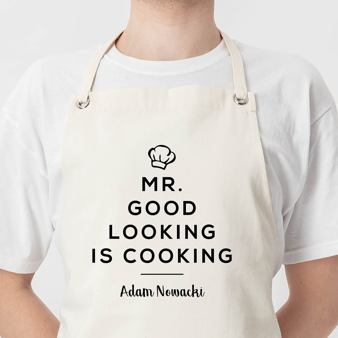 Personalizowany fartuch - Mr. Good Looking - prezent dla partnera 