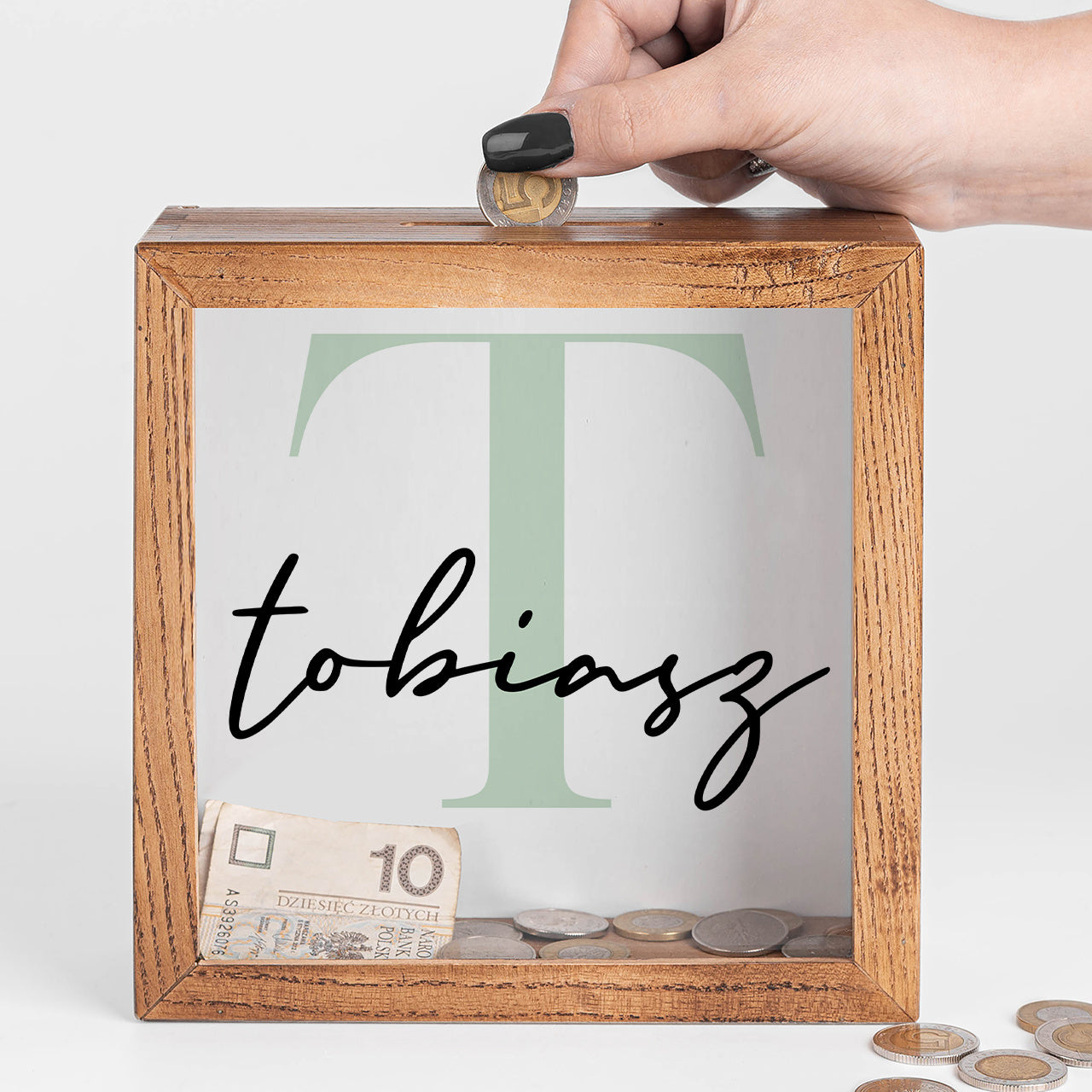 Skarbonka z imieniem - prezent dla chłopca skarbonka personalizowana dla dziecka