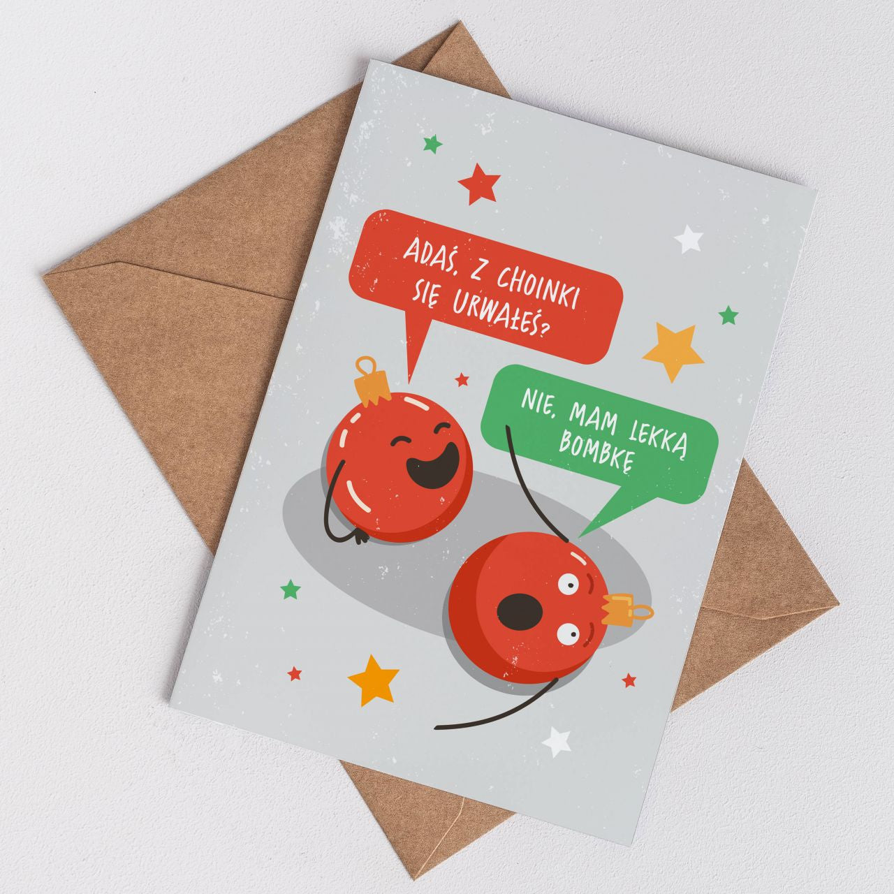Śmieszna kartka świąteczna - Urwałeś się z choinki!