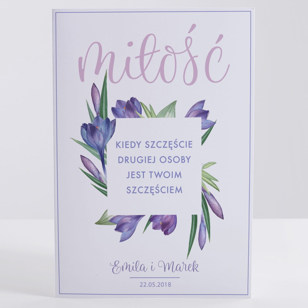 Personalizowana kartka ślubna - miłość