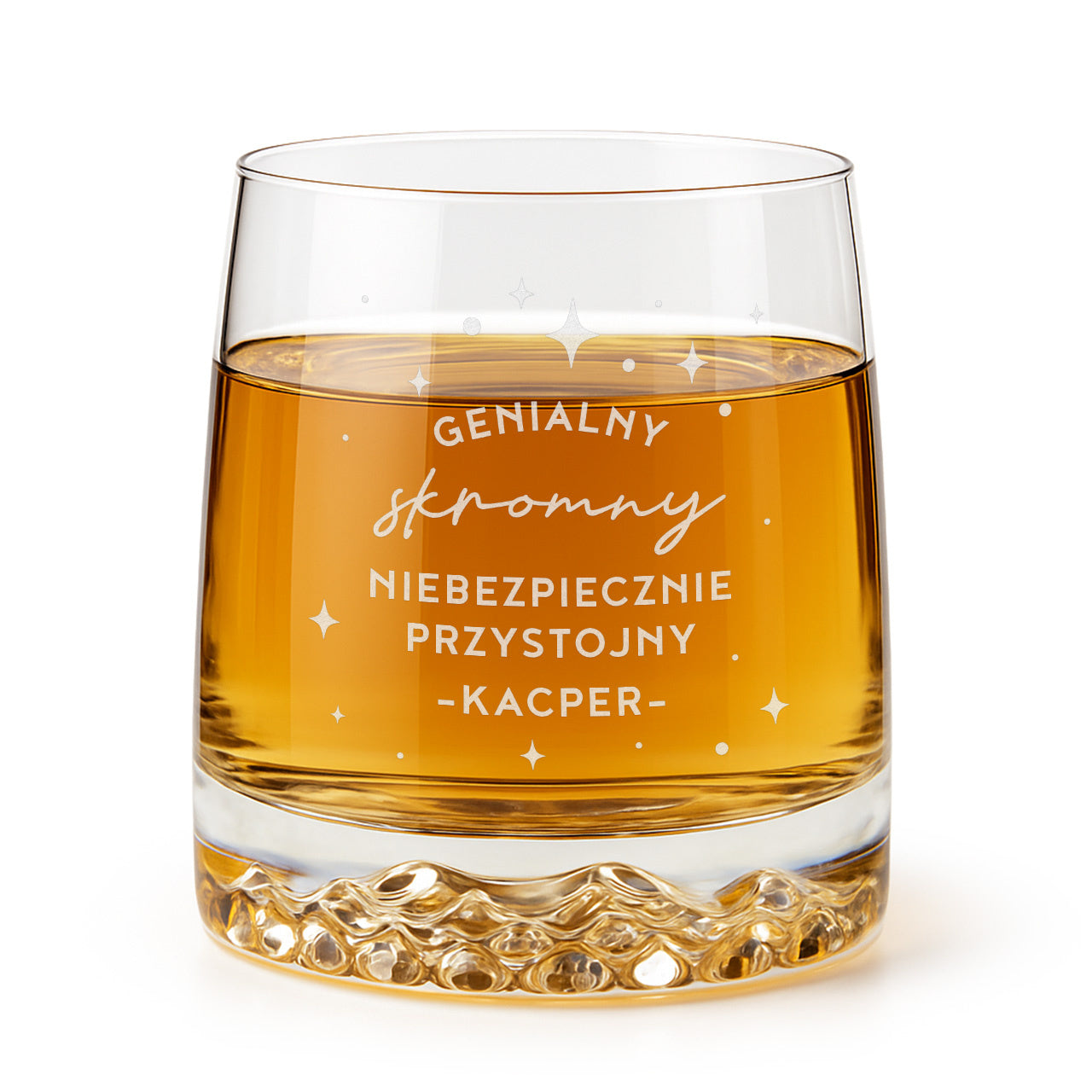 Grawerowana szklaneczka do whisky na prezent dla chłopaka - niebezpiecznie przystojny