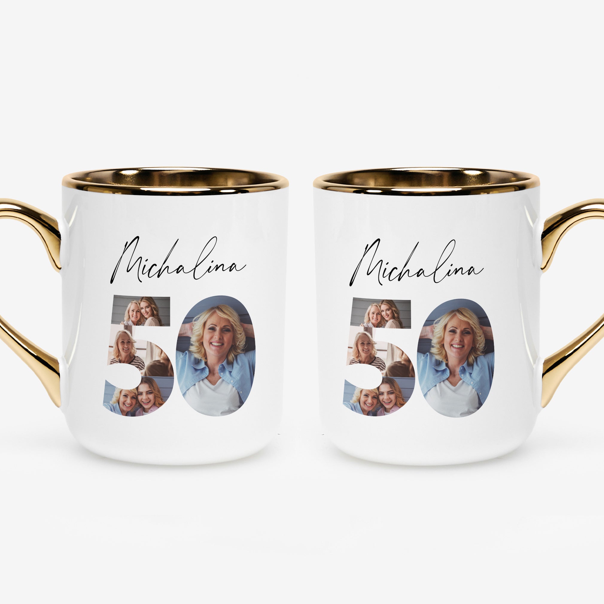 Personalizowany kubek ze zdjęciami - prezent na 50 urodziny dla kobiety prezent na jubileusz 