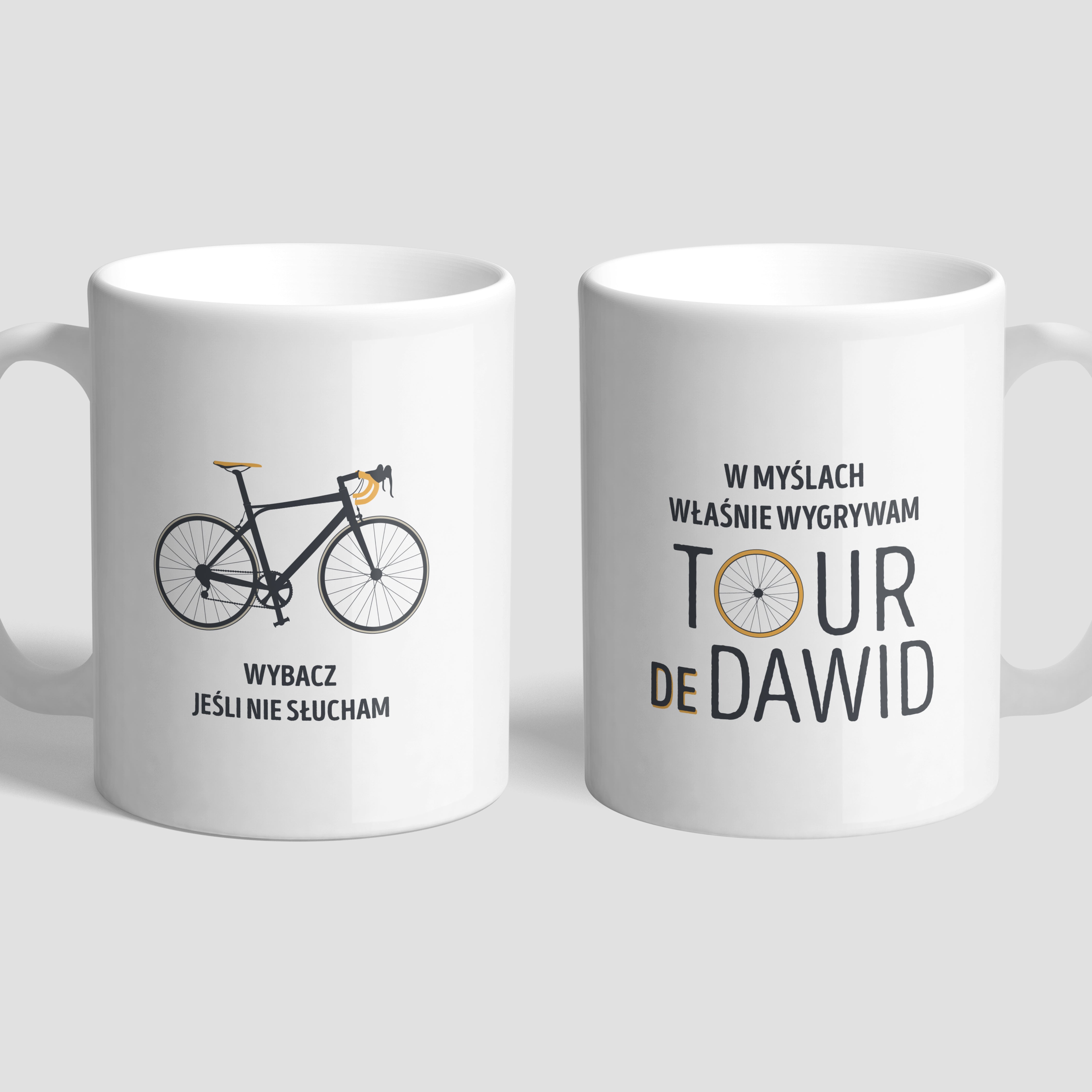 Kubek rowerzysty Tour De gadżet dla rowerzysty personalizowany kubek prezent dla rowerzysty kubek dla rowerzysty