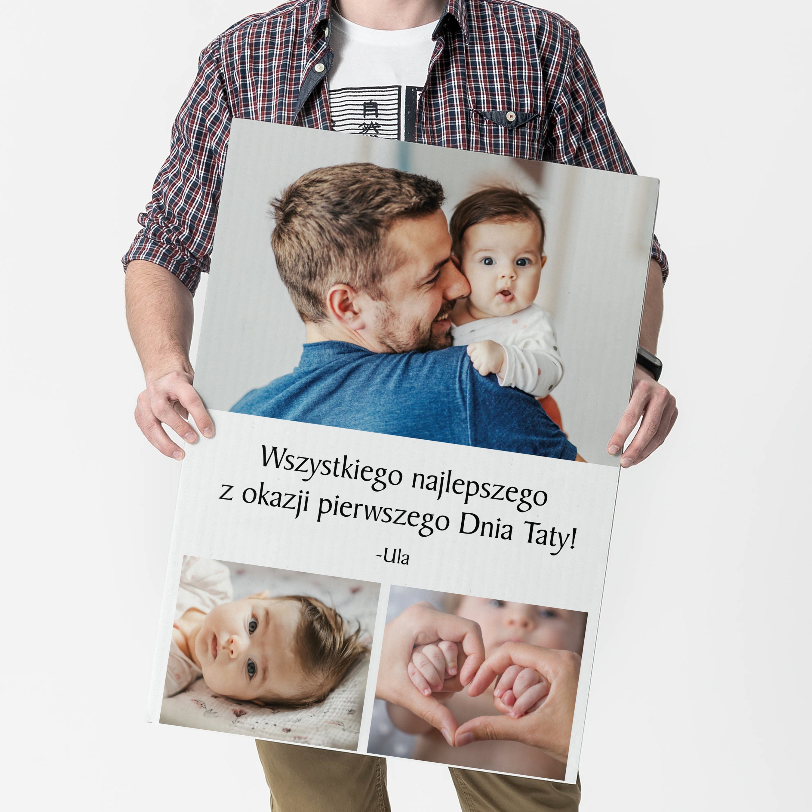 Kartka xxl na Pierwszy Dzień Taty ze zdjęciami