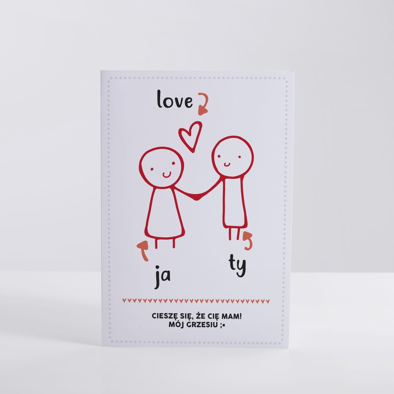 Kartka dla ukochanej - Rysunkowa Para