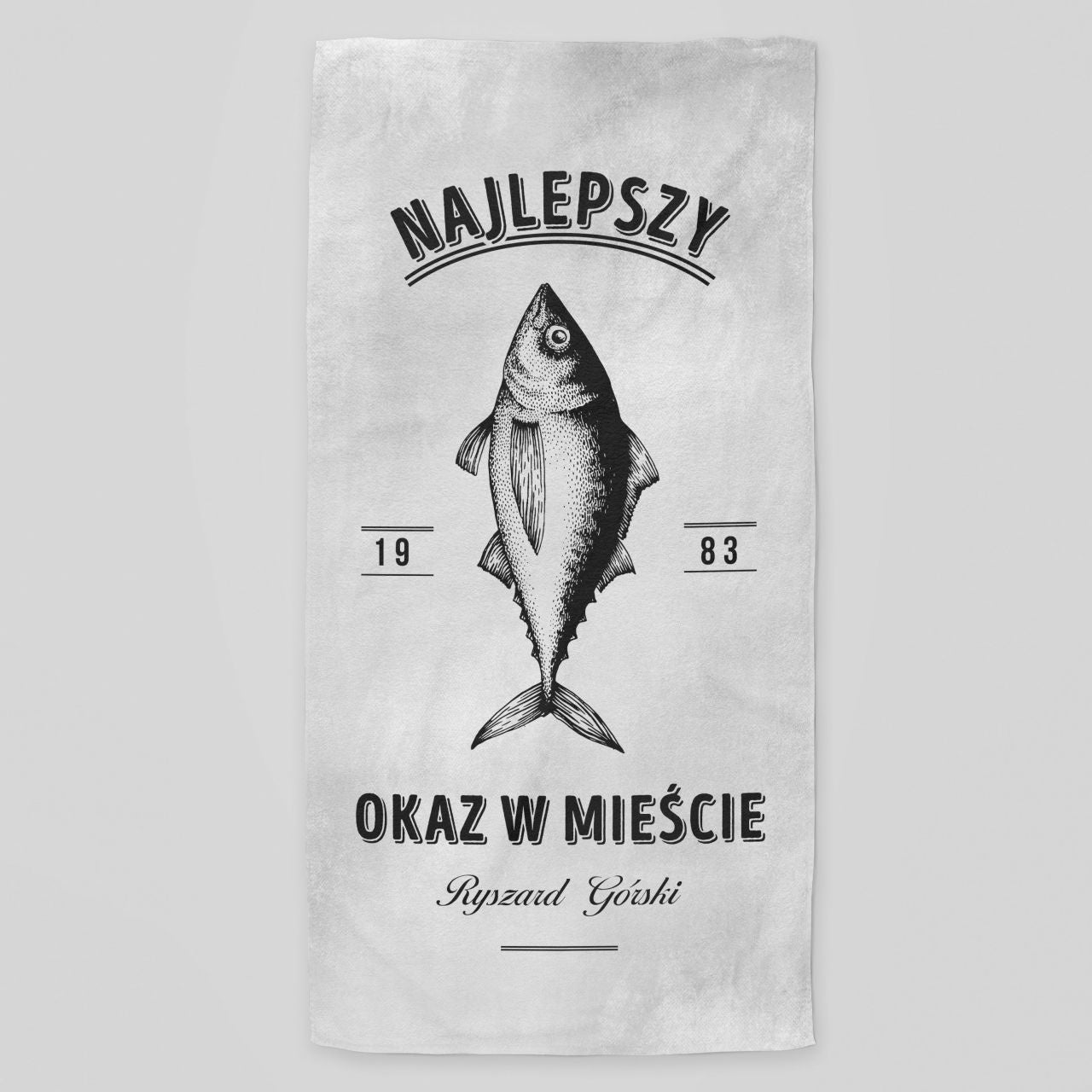 Ręcznik na prezent dla wędkarza - Najlepszy okaz w mieście