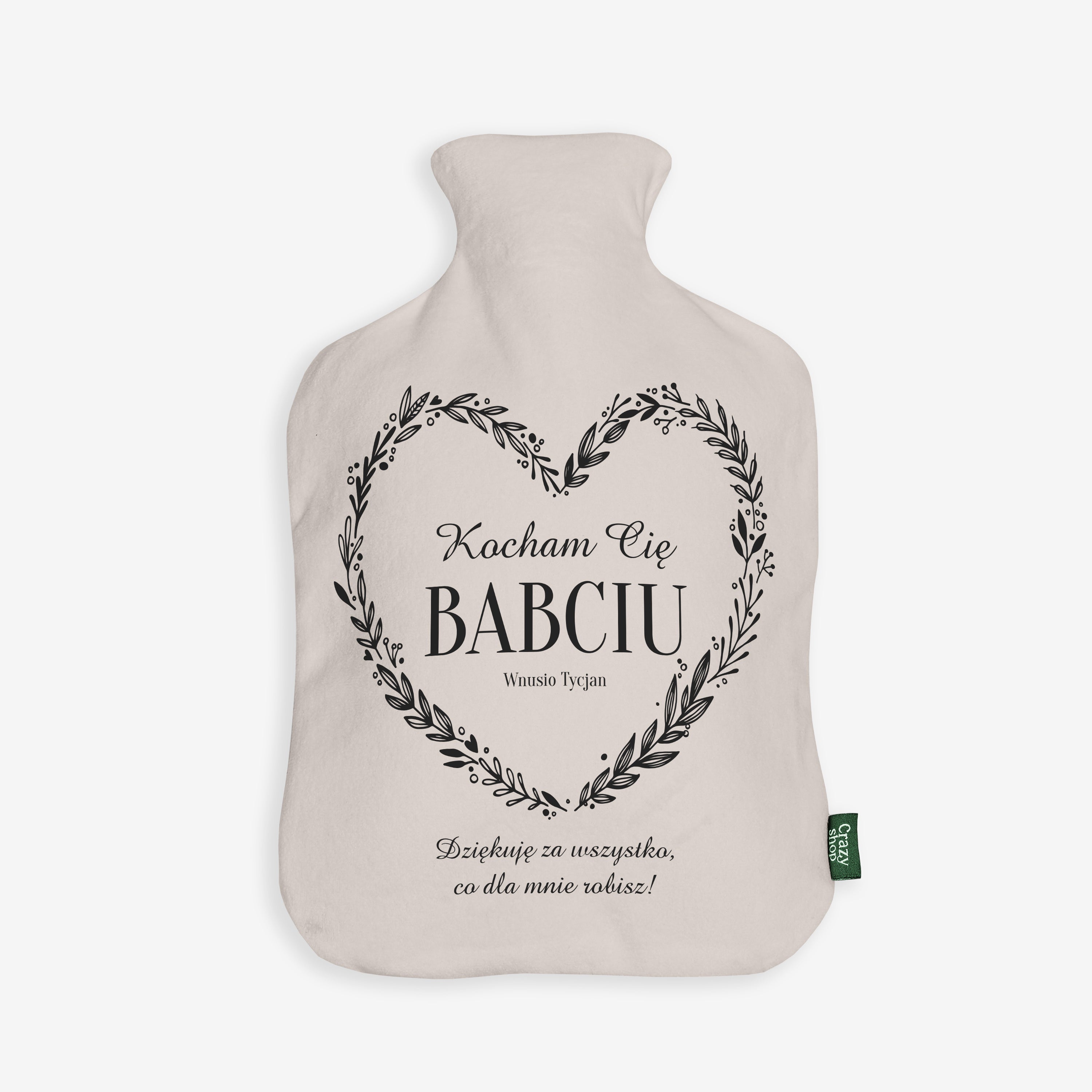 Personalizowany termofor dla babci prezent dla babci termofor personalizowany prezent na Dzień Babci
