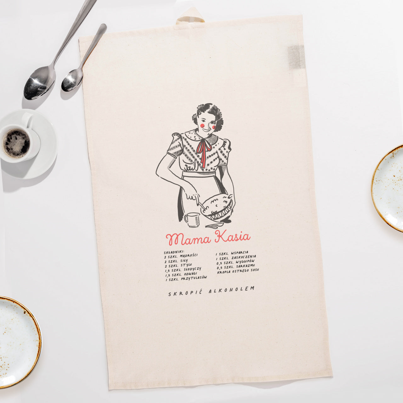 Bawełniana ściereczka kuchenna na prezent dla mamy