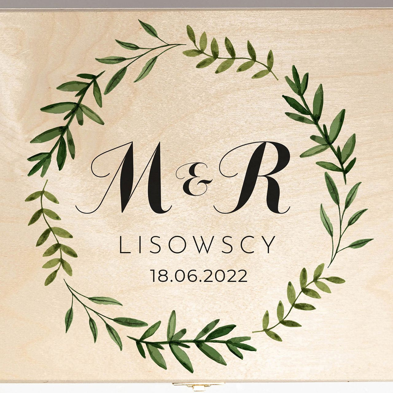 Personalizowana skrzynka na wino - elegancki prezent ślubny prezent na ślub prezent dla pary młodej
