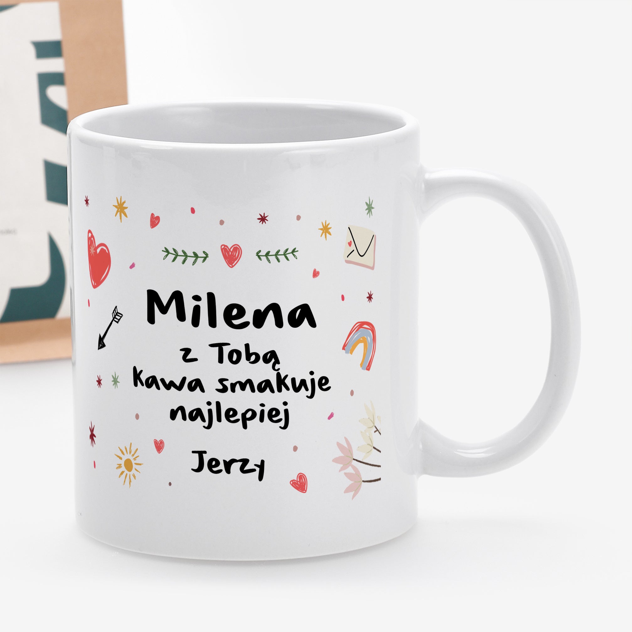 Kubek z personalizacją i kawa - prezent dla dziewczyny
