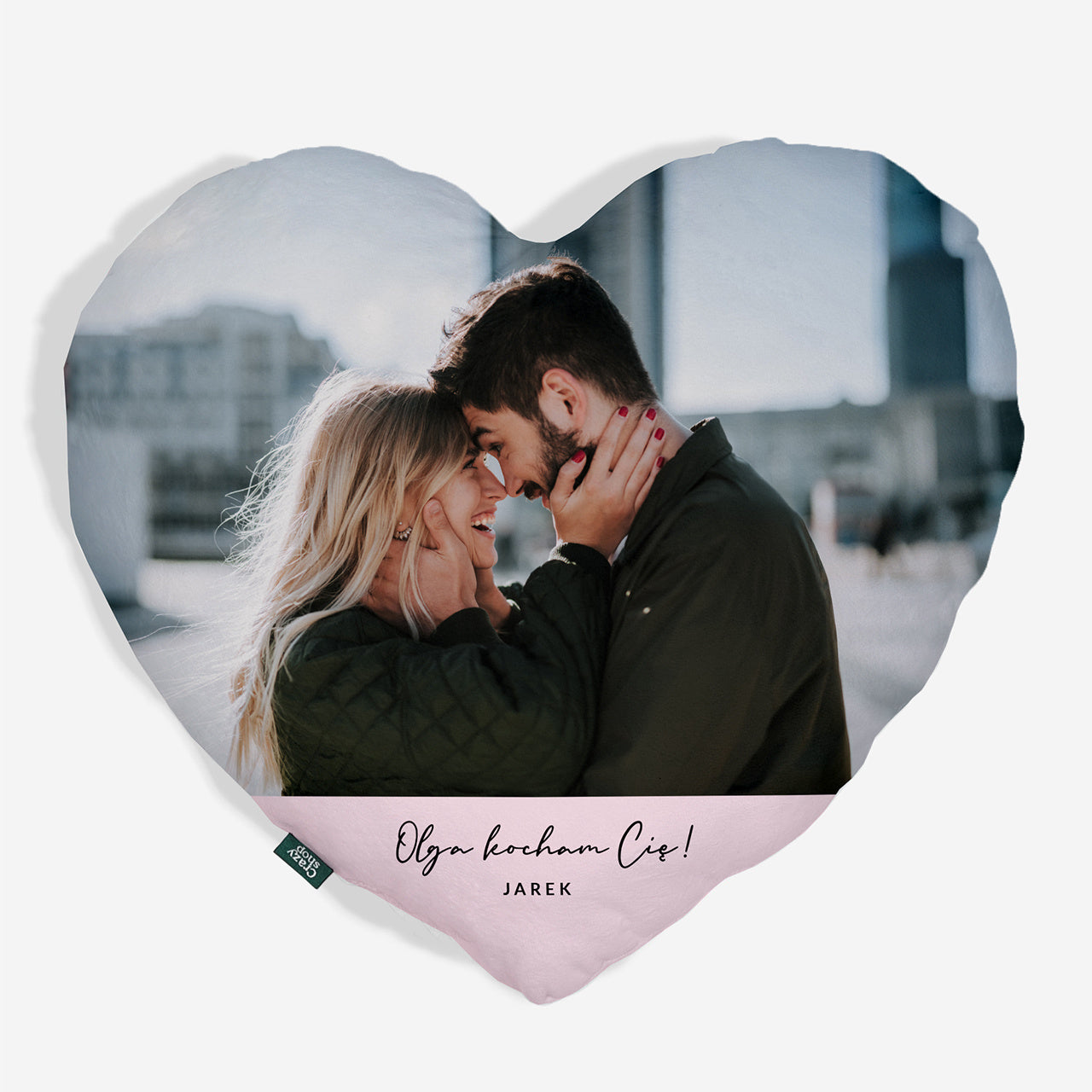 Poduszka w kształcie serca ze zdjęciem Dla niej
