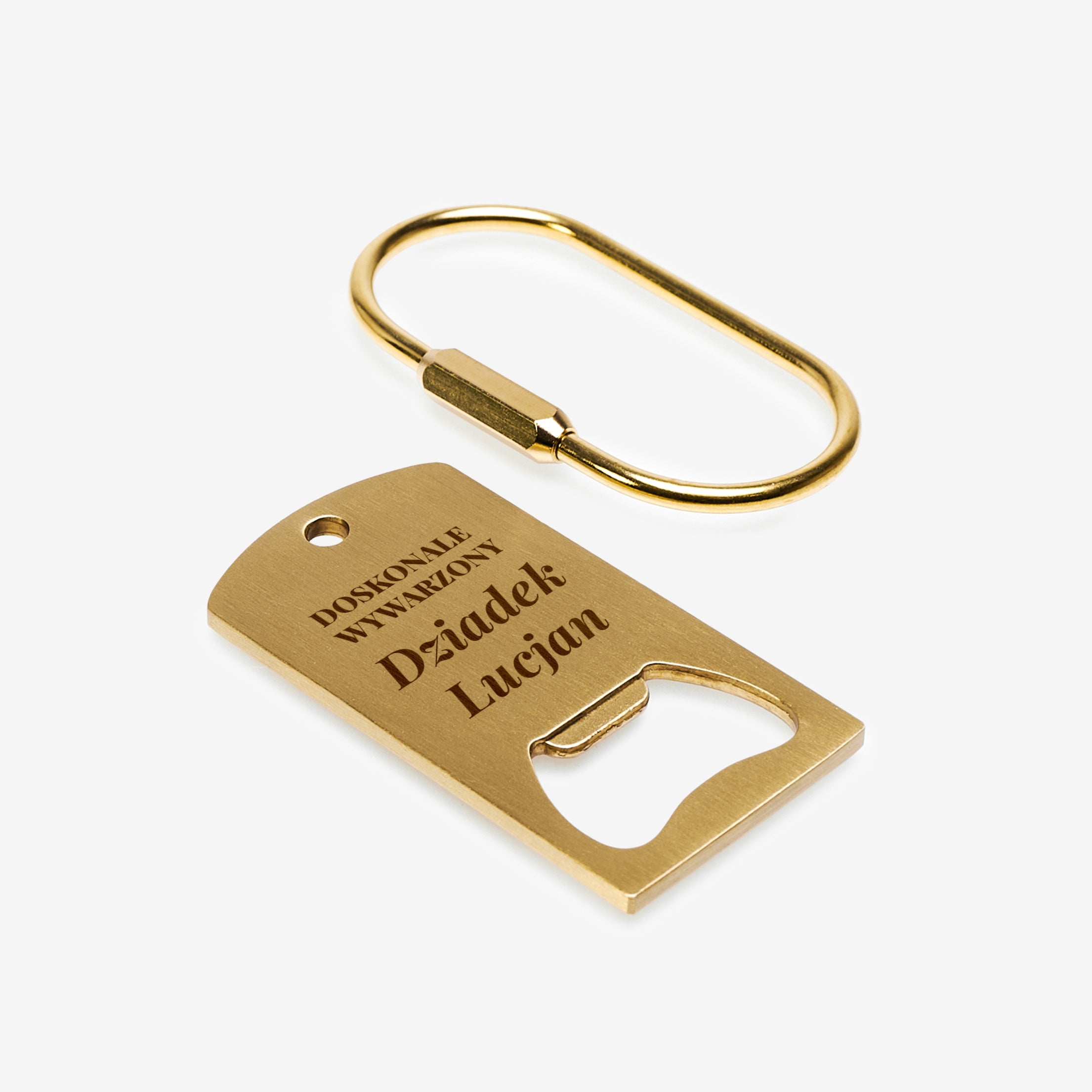 Brelok otwieracz do piwa z grawerem - upominek na Dzień Dziadka