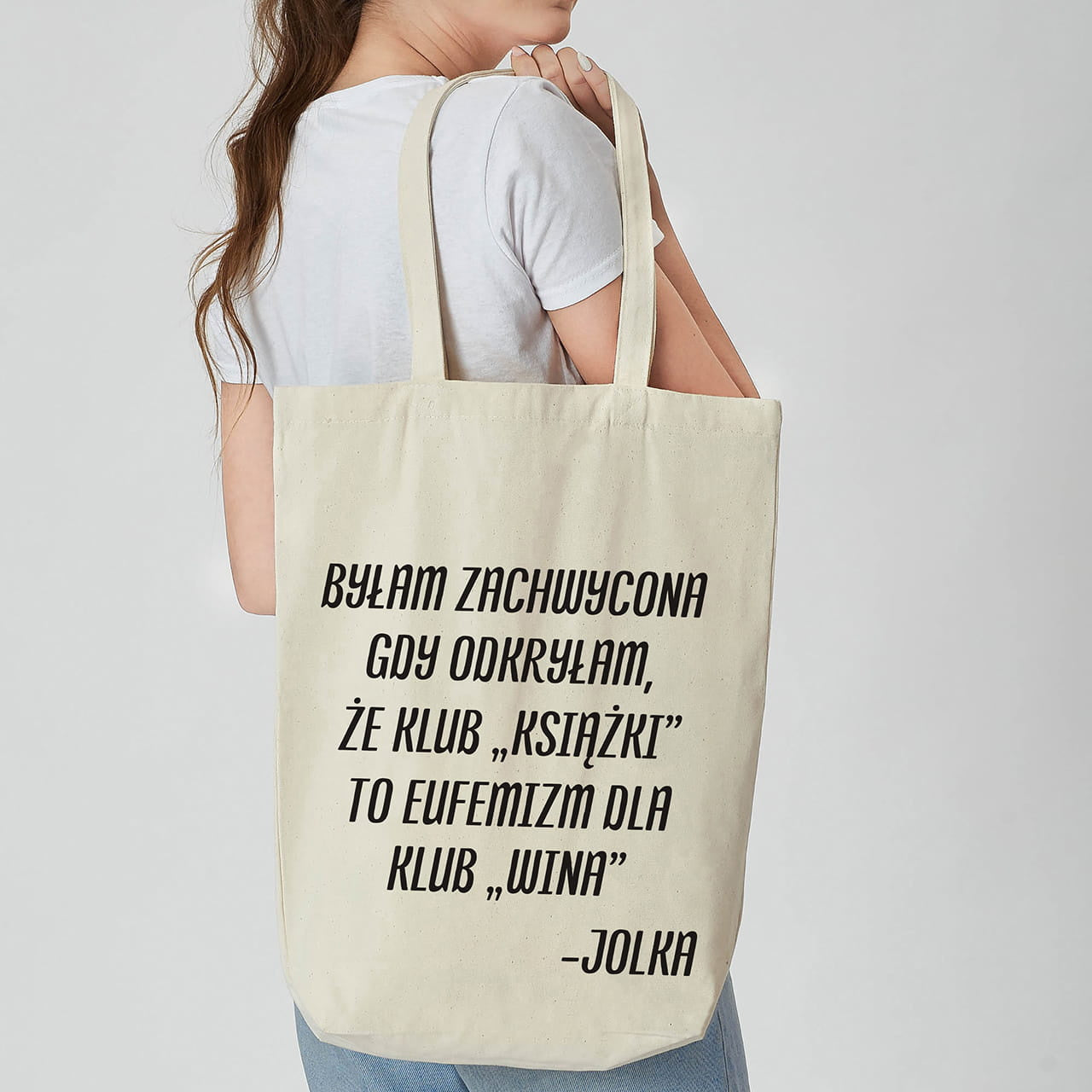 Śmieszna torba dla niej - klub książki prezent dla książkary personalizowana torba prezent dla mola książkowego