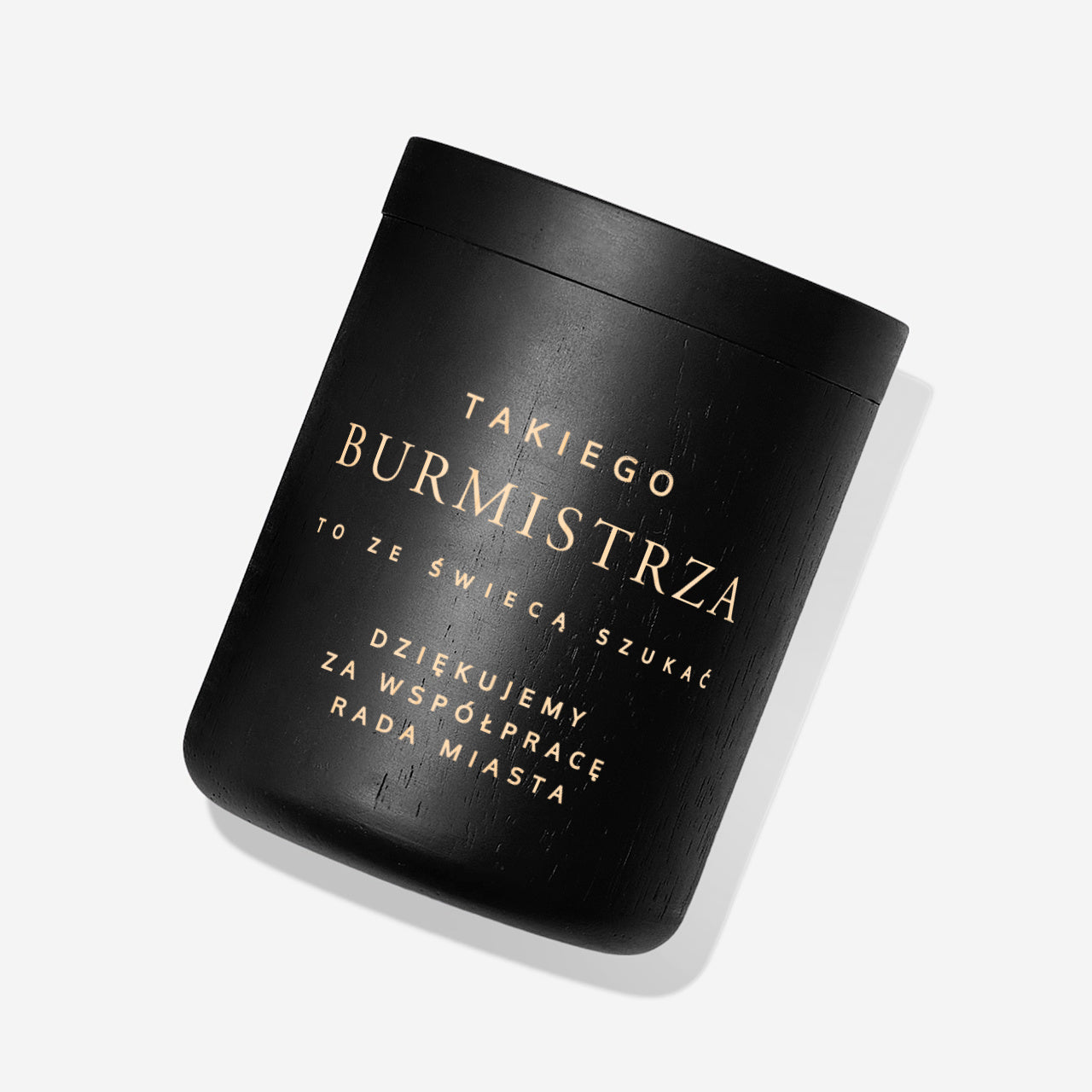 Grawerowana świeca dla burmistrza prezent dla burmistrza świeca personalizowana prezent dla wójta