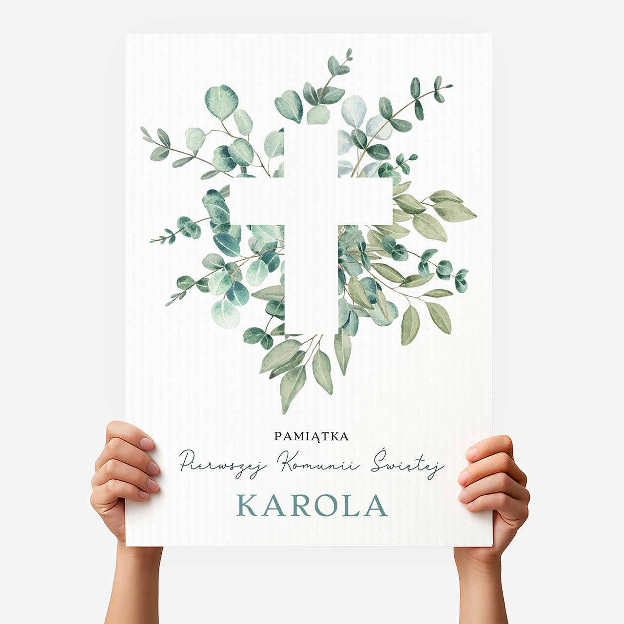 Kartka na Komunię A4 kartka na komunię personalizowana kartka komunijna A4 pamiątka komunijna upominek komunijny