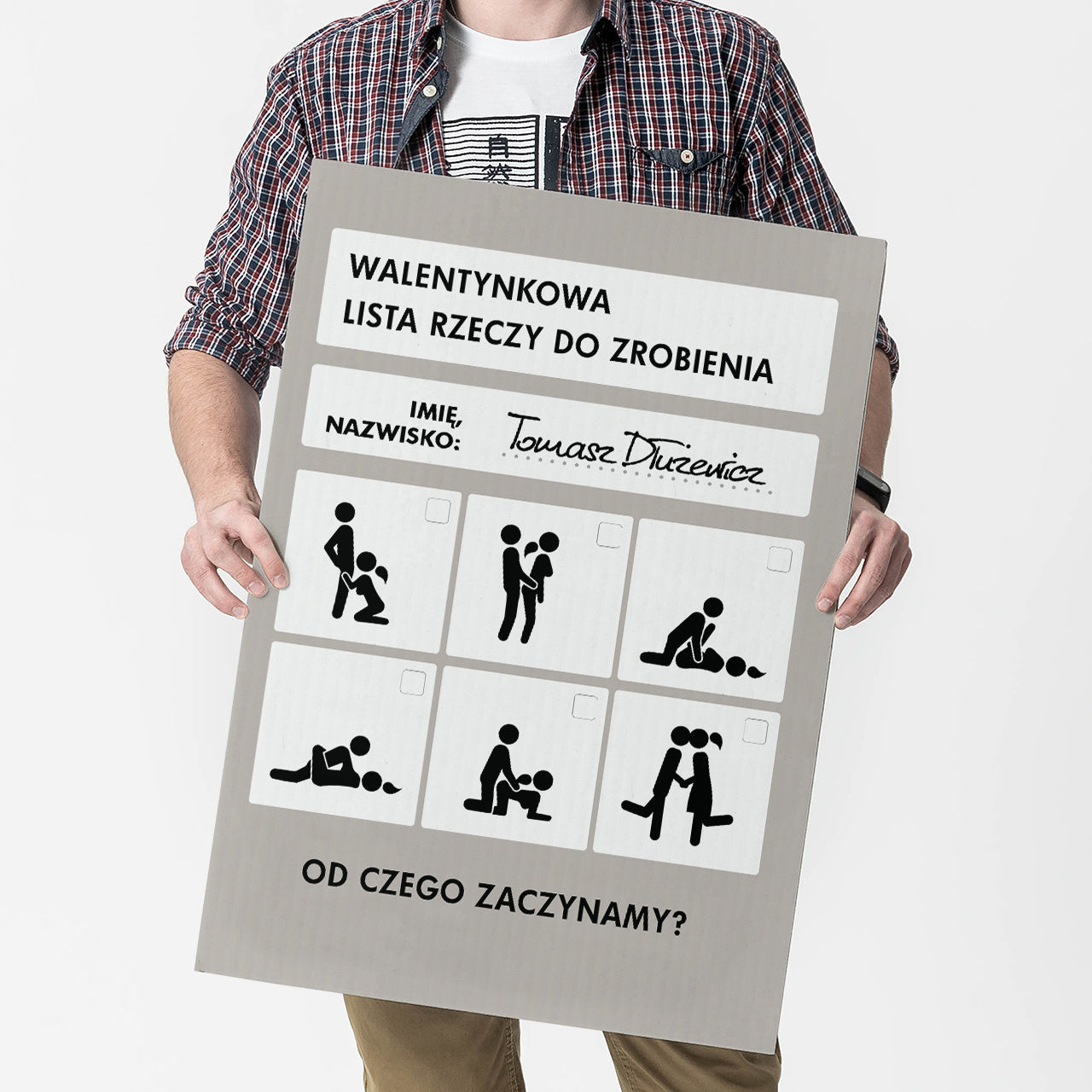 Personalizowana kartka walentynkowa XXL - Aktywne Walentynkowe
