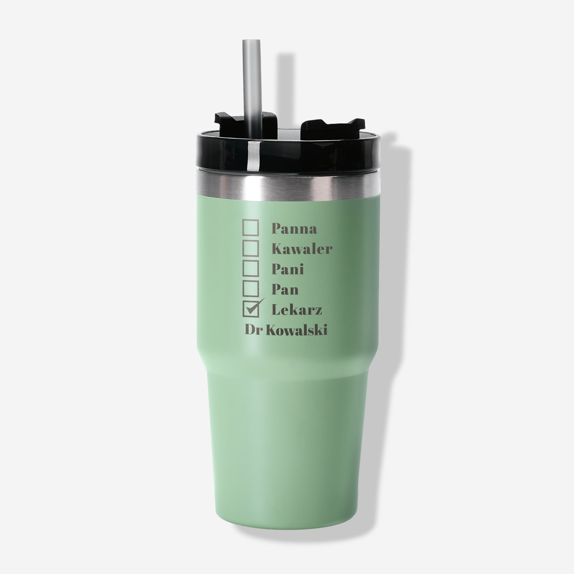 Grawerowany termiczny kubek dla lekarza prezent dla lekarza kubek termiczny z grawerem prezent dla doktora