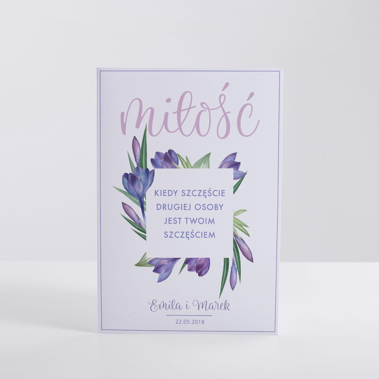 Personalizowana kartka ślubna - miłość