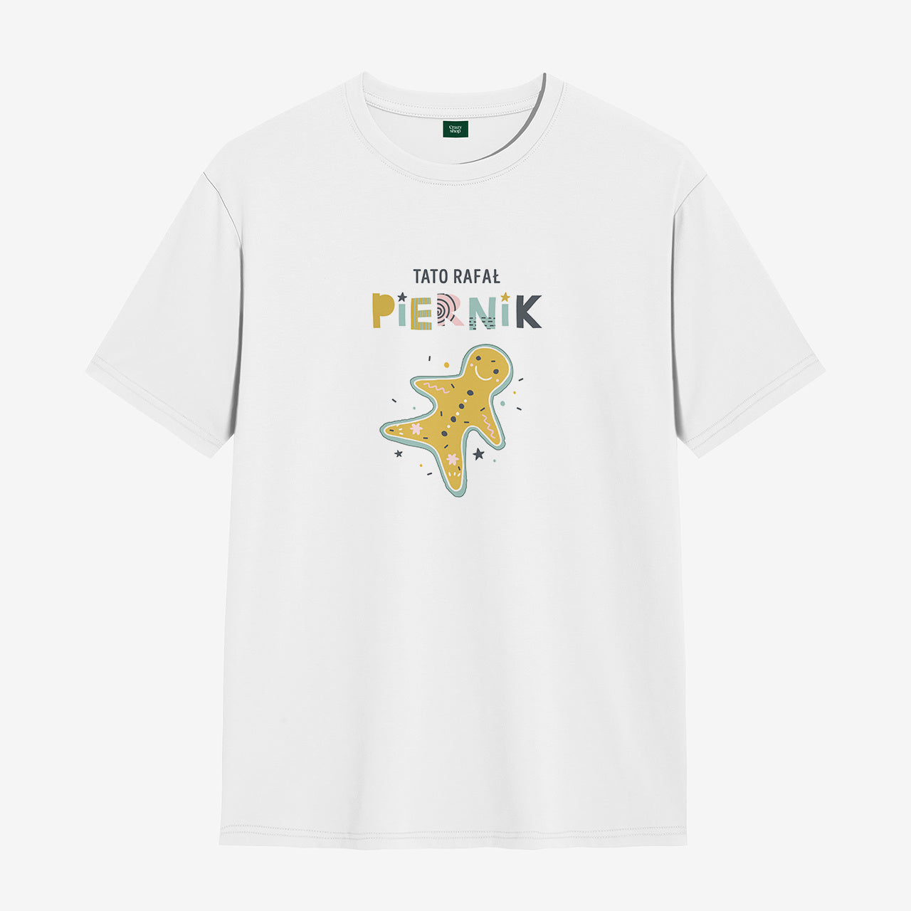 Koszulka personalizowana na Święta dla taty Piernik - L