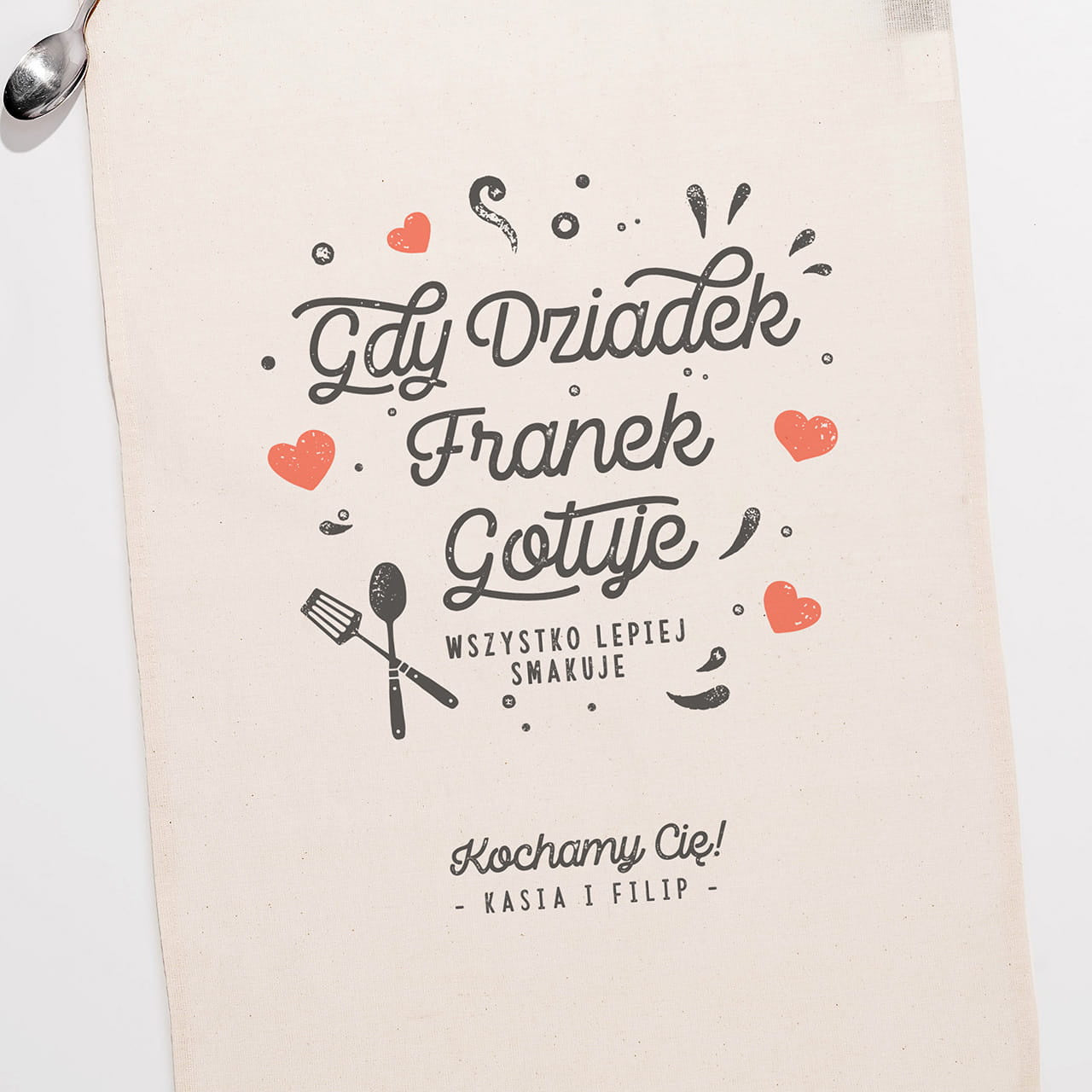 Personalizowany ręczniczek kuchenny - upominek dla dziadka ręcznik kuchenny upominek na dzień dziadka