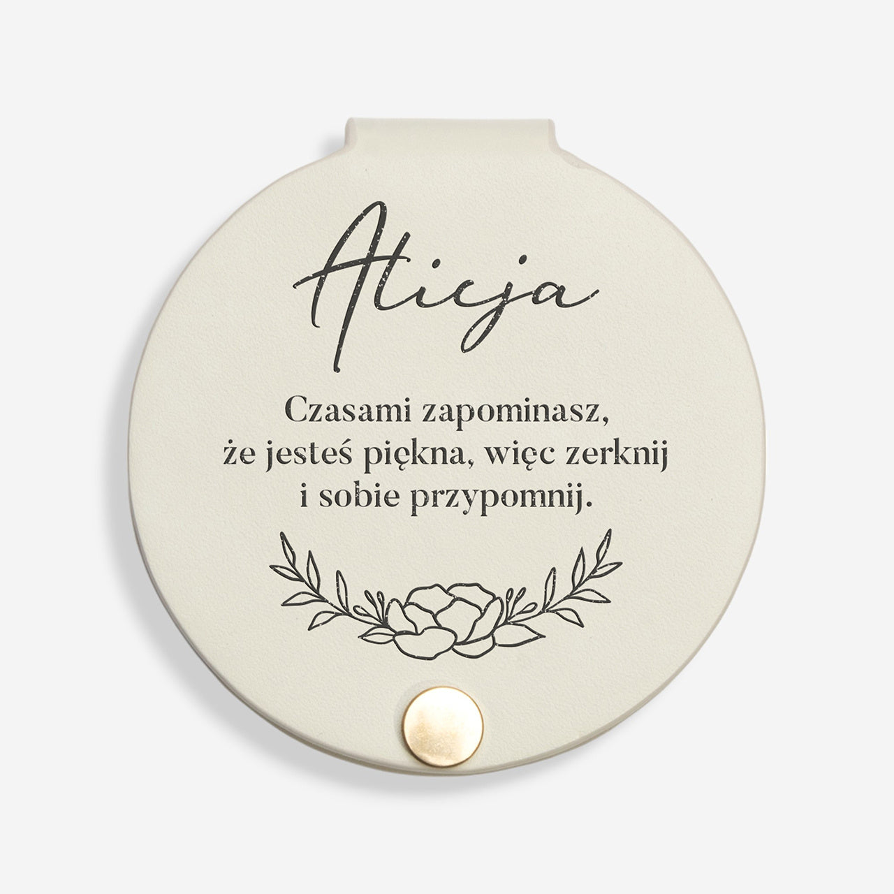 Lusterko kompaktowe z personalizacją - prezent dla kobiety