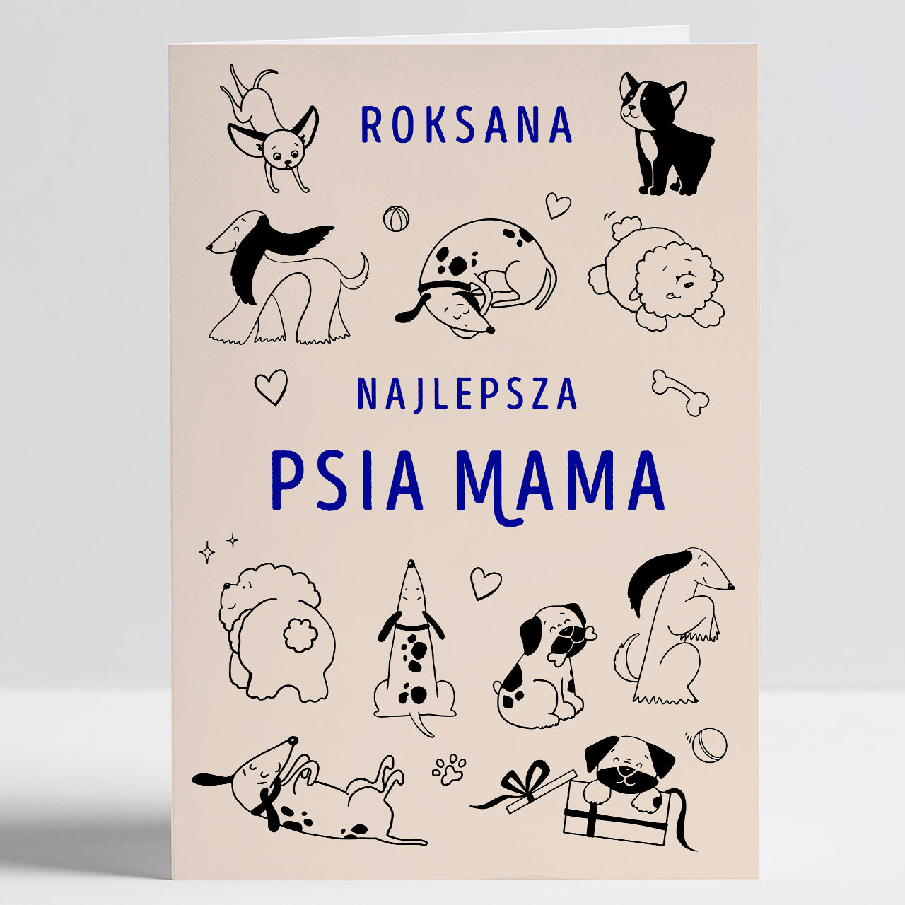 Kartka dla psiary - psia mama prezent dla psiary prezent dla psiej mamy