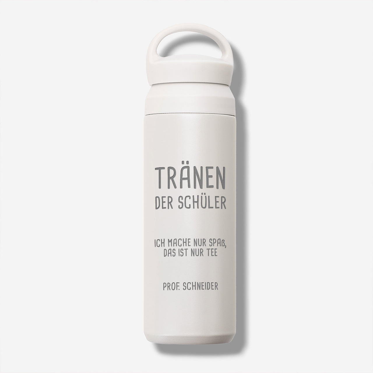 Personalisierte Thermosflasche für einen Lehrer – Tränen der Schüler