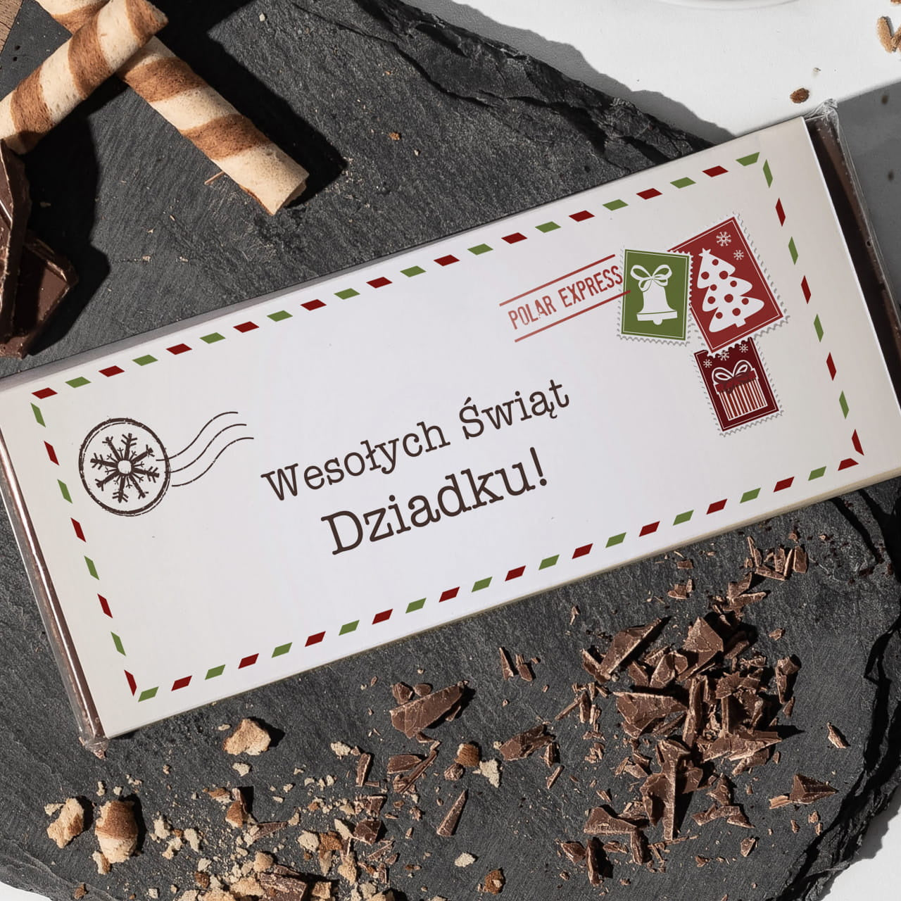 Personalizowana czekolada dla dziadka - upominek świąteczny prezent świąteczny dla dziadka