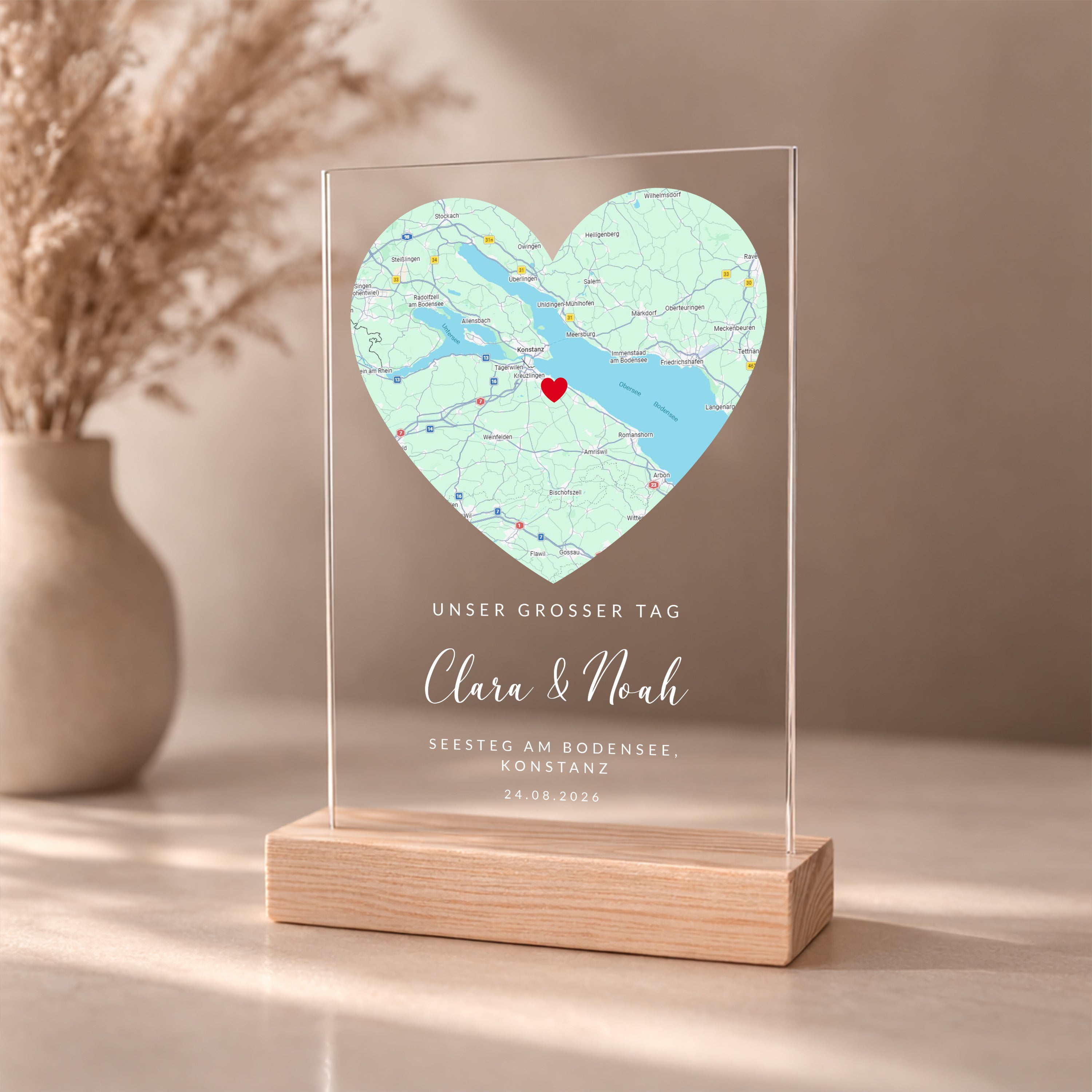 Statuette zum Hochzeitstag UNSER GROSSER TAG