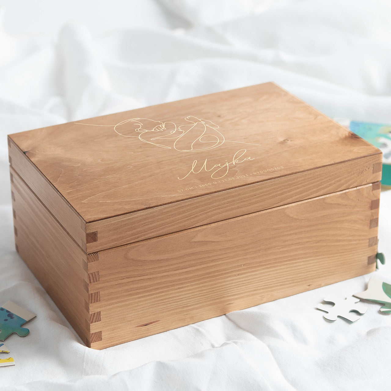 Pudełko wspomnień na chrzest - metryczka