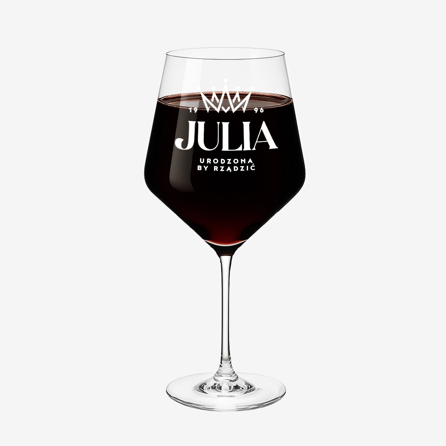 Personalizowany kieliszek do wina - prezent urodzinowy dla kobiety kieliszek z grawerem prezent dla dziewczyny