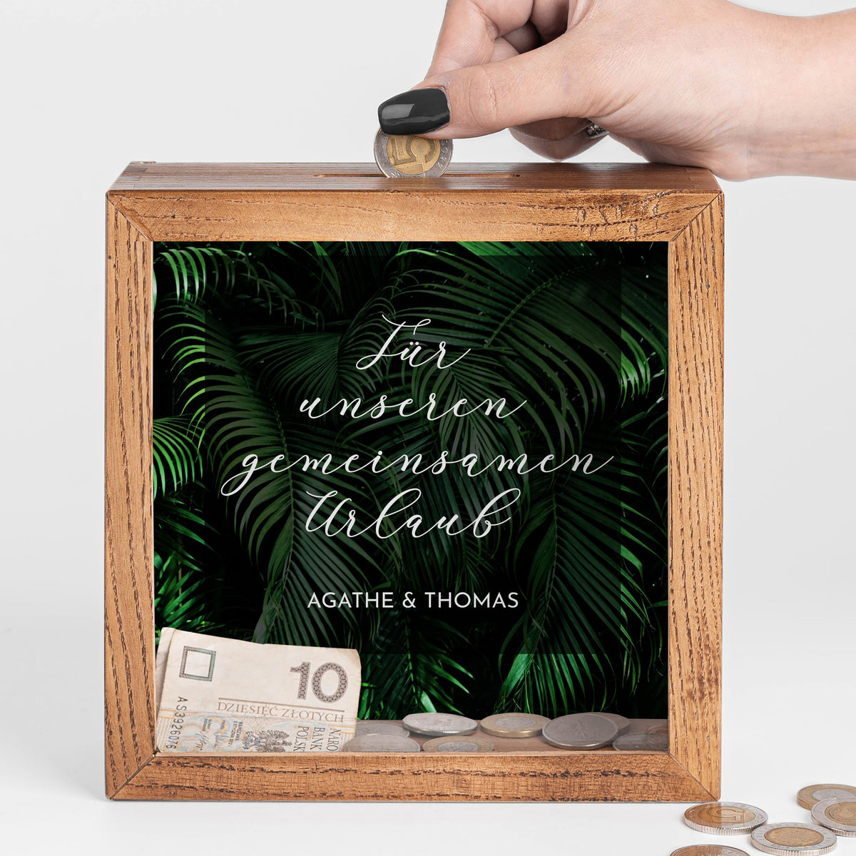 Personalisierte Spardose FÜR DEN URLAUB - Geschenk zum Hochzeitstag
