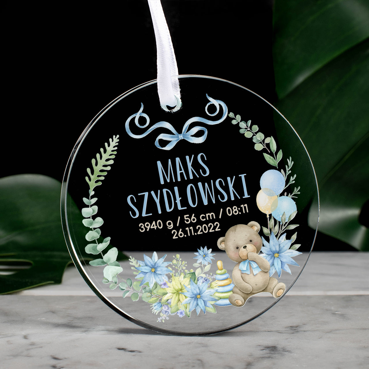 Personalizowana zawieszka - prezent z okazji narodzin dziecka