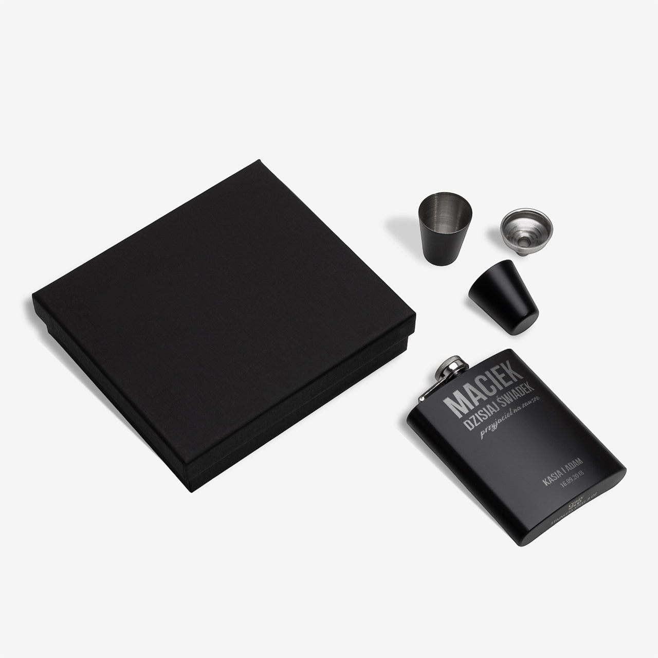 Piersiówka grawerowana - podziękowanie dla świadka piersiówka dla świadka prezent dla świadka 