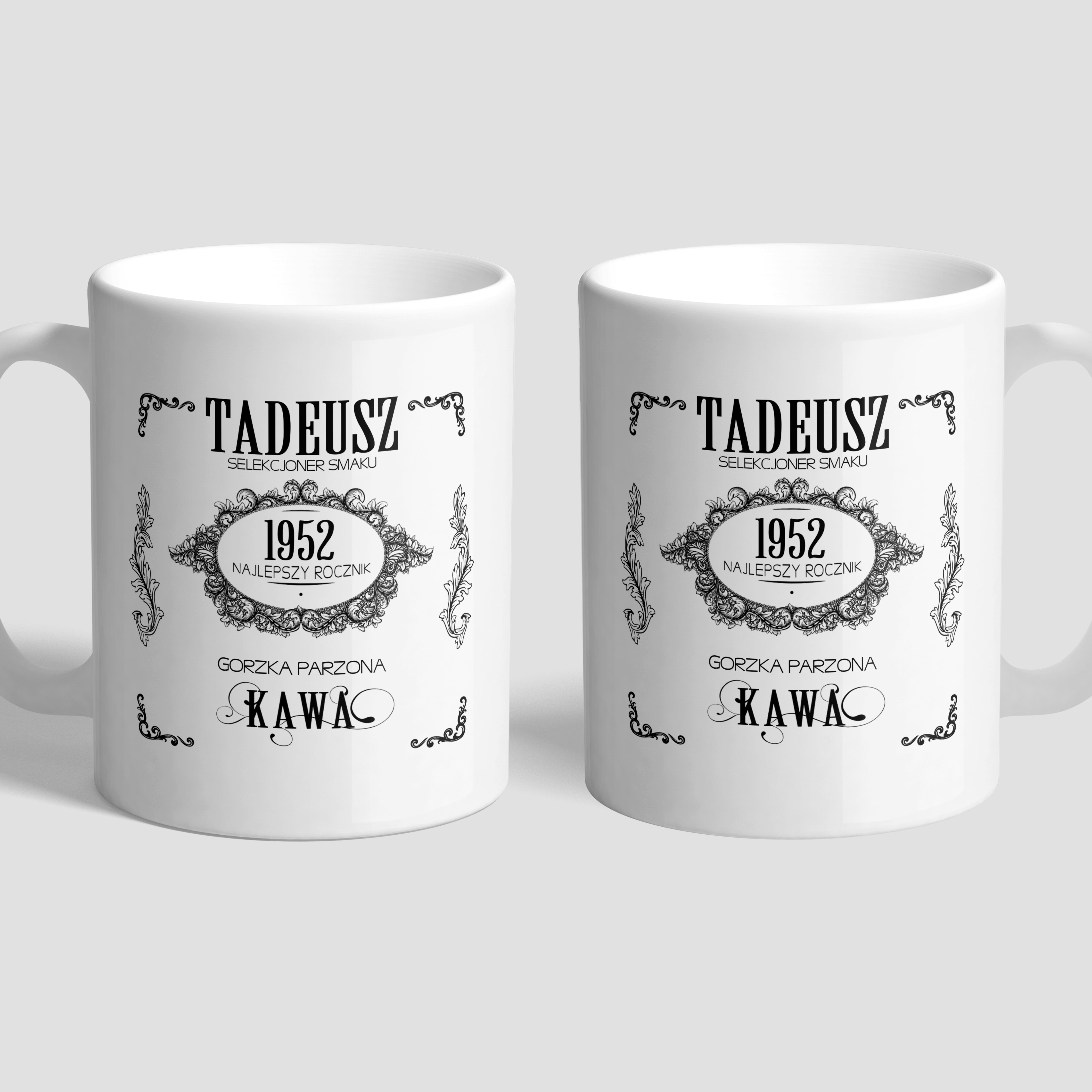 Kubek personalizowany - Vintage Kawa - prezent na urodziny dla faceta kubek personalizowany