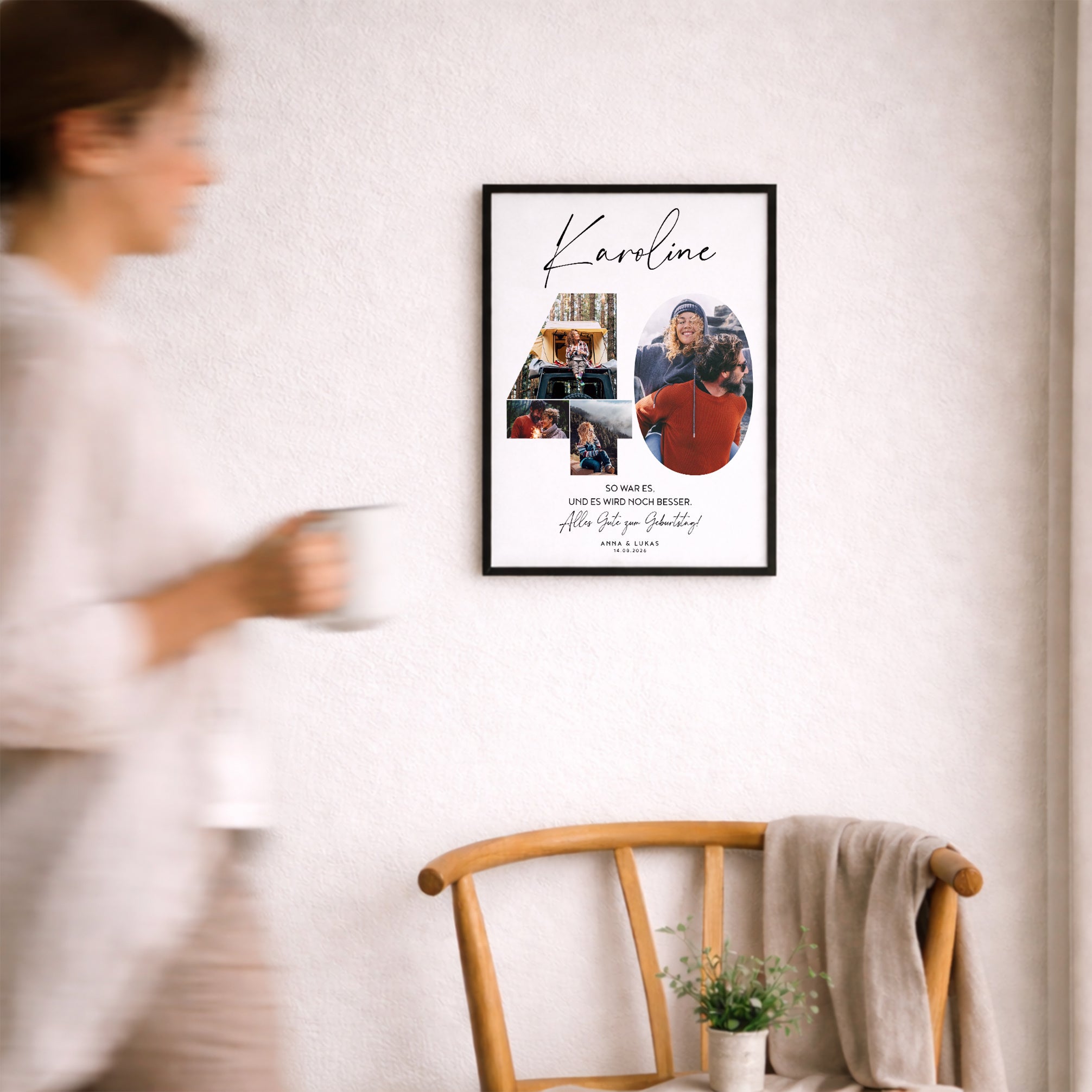 Poster FOTOCOLLAGE Geschenk zum 40. Geburtstag